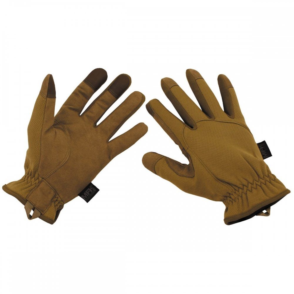 Fingerhandschuhe, coyote - Lightweight tan, HighDefence MFH XL Laufhandschuhe