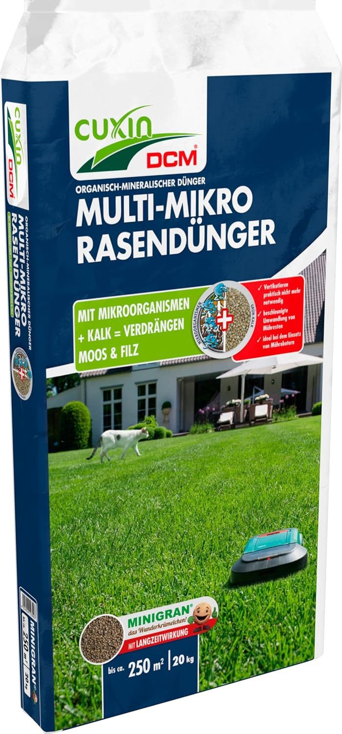 Rasendünger Cuxin DCM Multi Mikro Rasendünger Minigran NPK-Dünger 7-4-17 20 kg