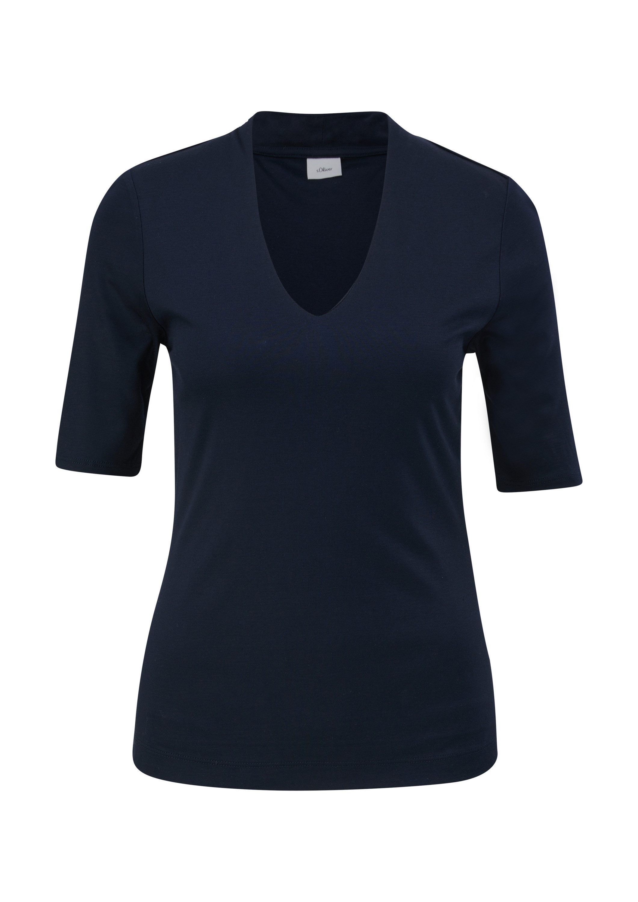 s.Oliver Kurzarmshirt T-Shirt T-Shirt mit V-Ausschnitt günstig online kaufen