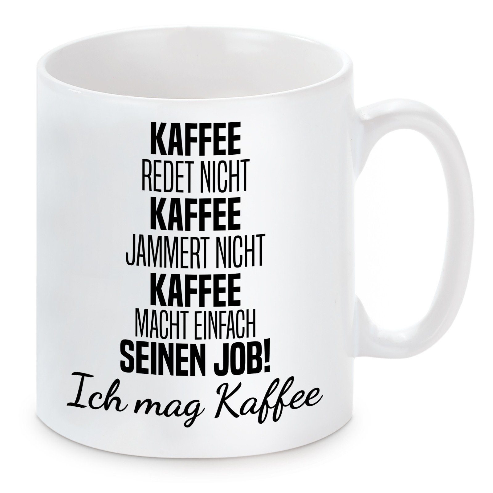 Herzbotschaft Tasse Kaffeetasse Keramik, mit Kaffeebecher Motiv spülmaschinenfest mikrowellengeeignet mag Kaffee, und Ich