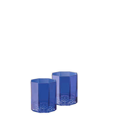 Rosenthal meets Versace Whiskyglas Medusa Lumiere Blue Becher 2er Set, Kristallglas