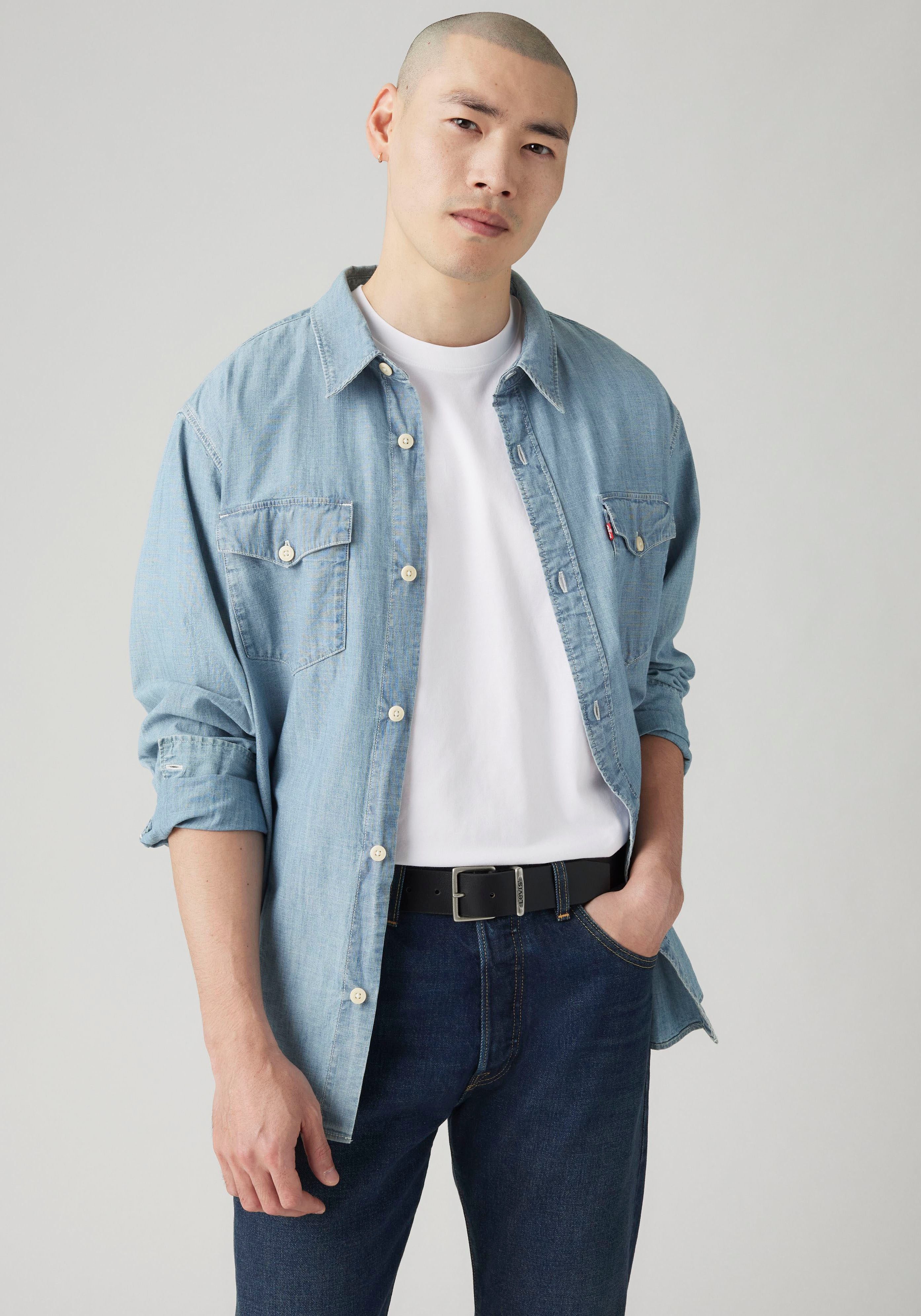 Levi's® Ledergürtel FLAT KEEPER BELT mit Metallschnalle günstig online kaufen