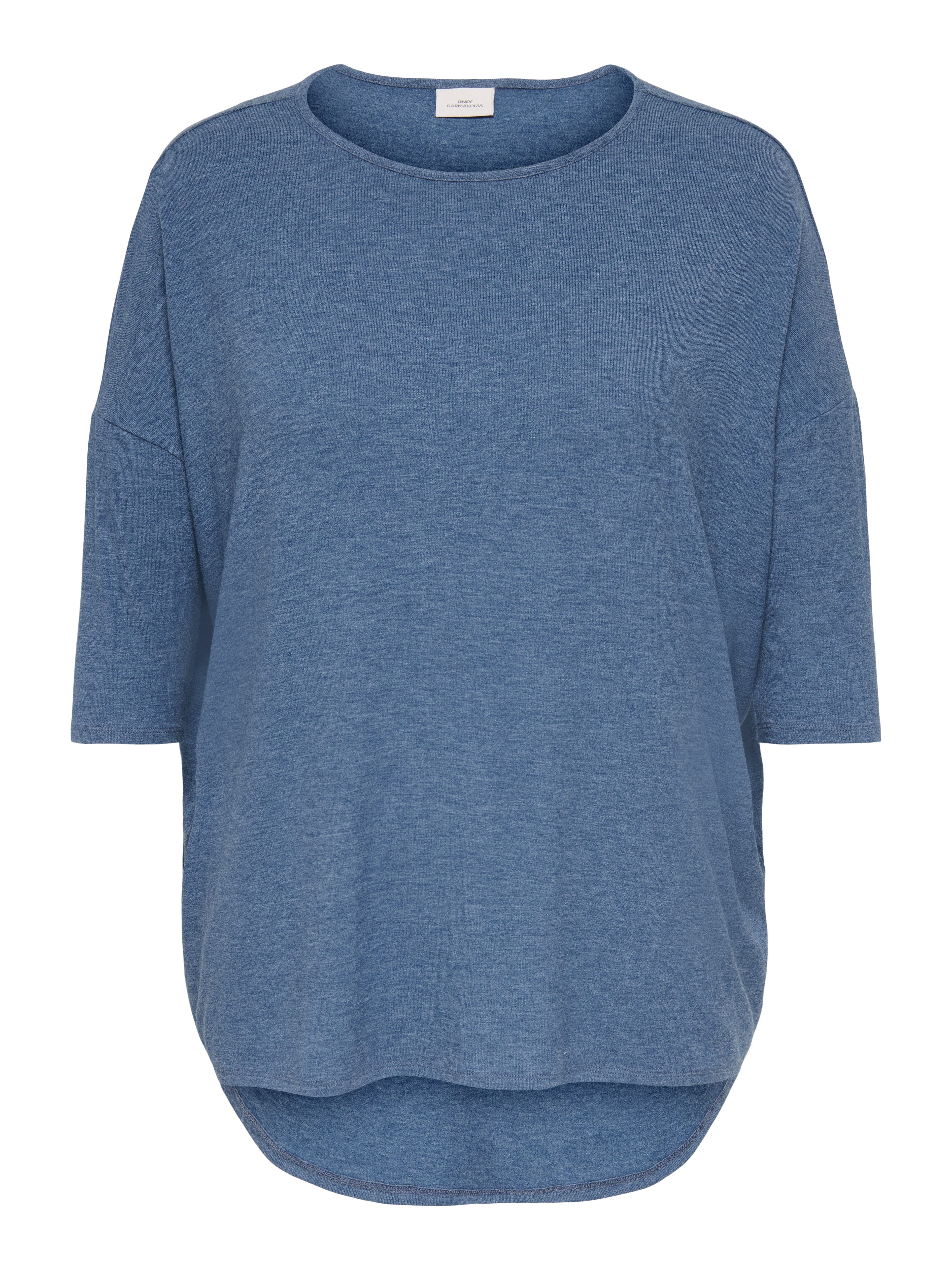 ONLY CARMAKOMA 3/4-Arm-Shirt CARLAMOUR 3/4 TOP JRS NOOS Materialmix, loose fit
