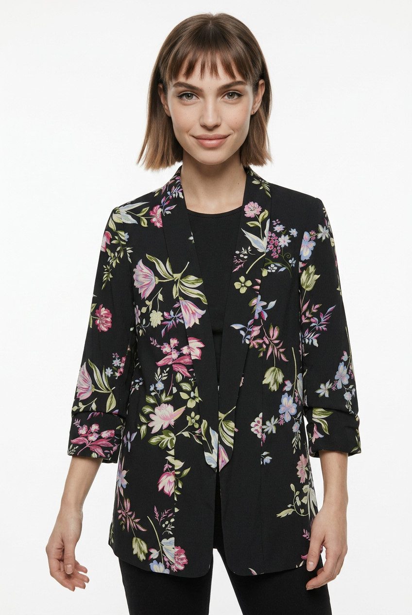 Pieces Blusenblazer PCBOSELLA 3/4 PRINTED BLAZER NOOS mit 3/4 Ärmel