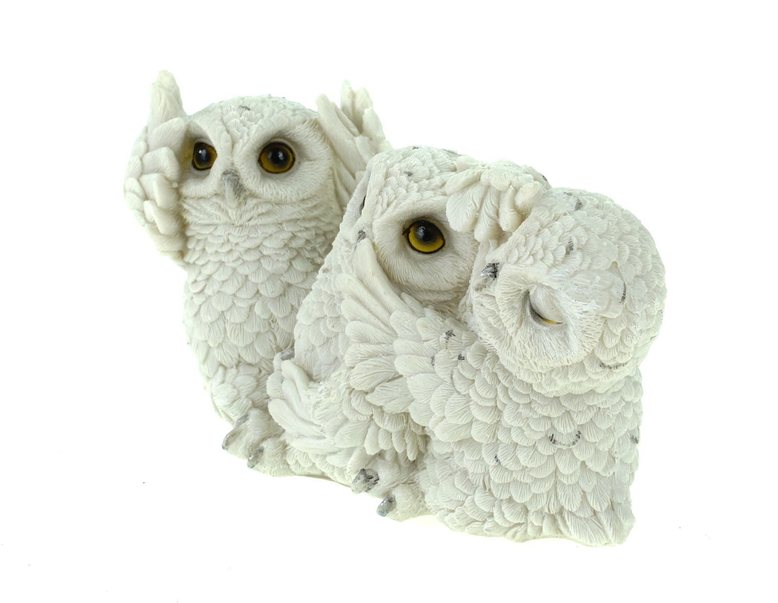 Vogler Dekofigur 3er Set Schneeeulen nichts.hören nichts sehen nichts sagen günstig online kaufen