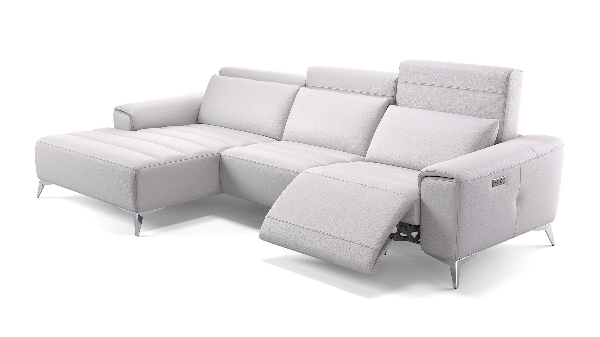 Sofanella Ecksofa Eckcouch BELLA Leder Wohnlandschaft Sofa