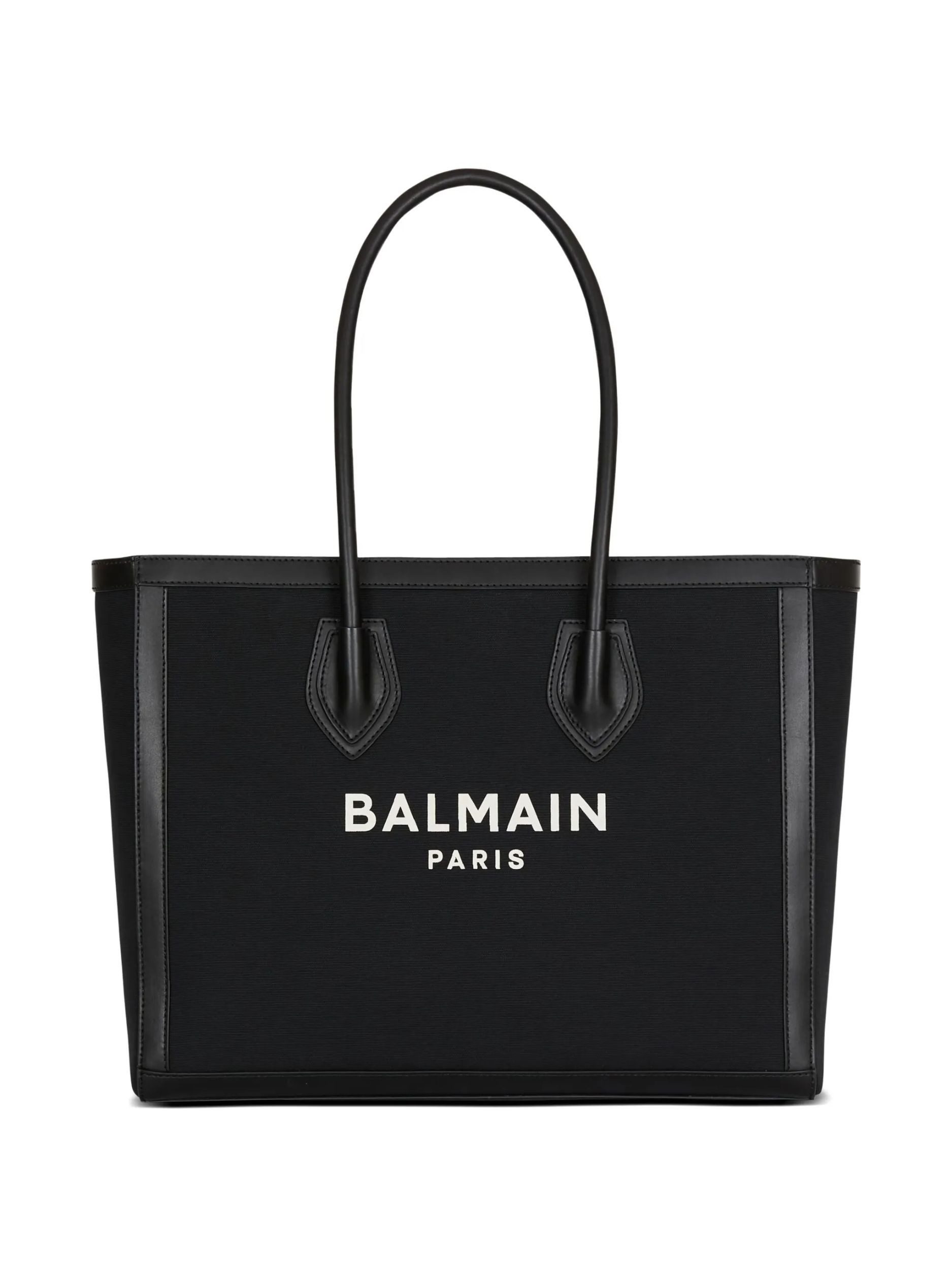 Balmain Shopper Tote Bag mit Logo Schild