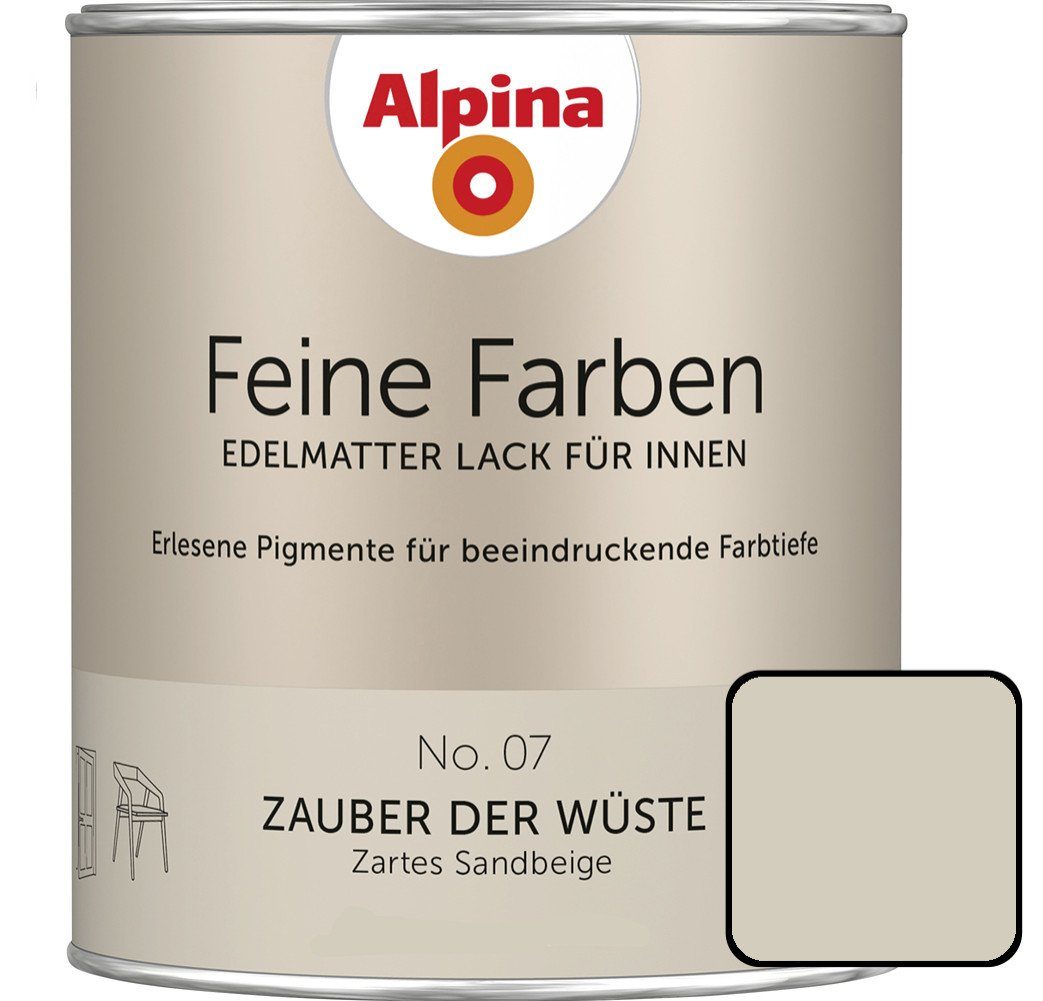 Alpina Wandfarbe Alpina Feine Farben Lack No. 07 Zauber der Wüste