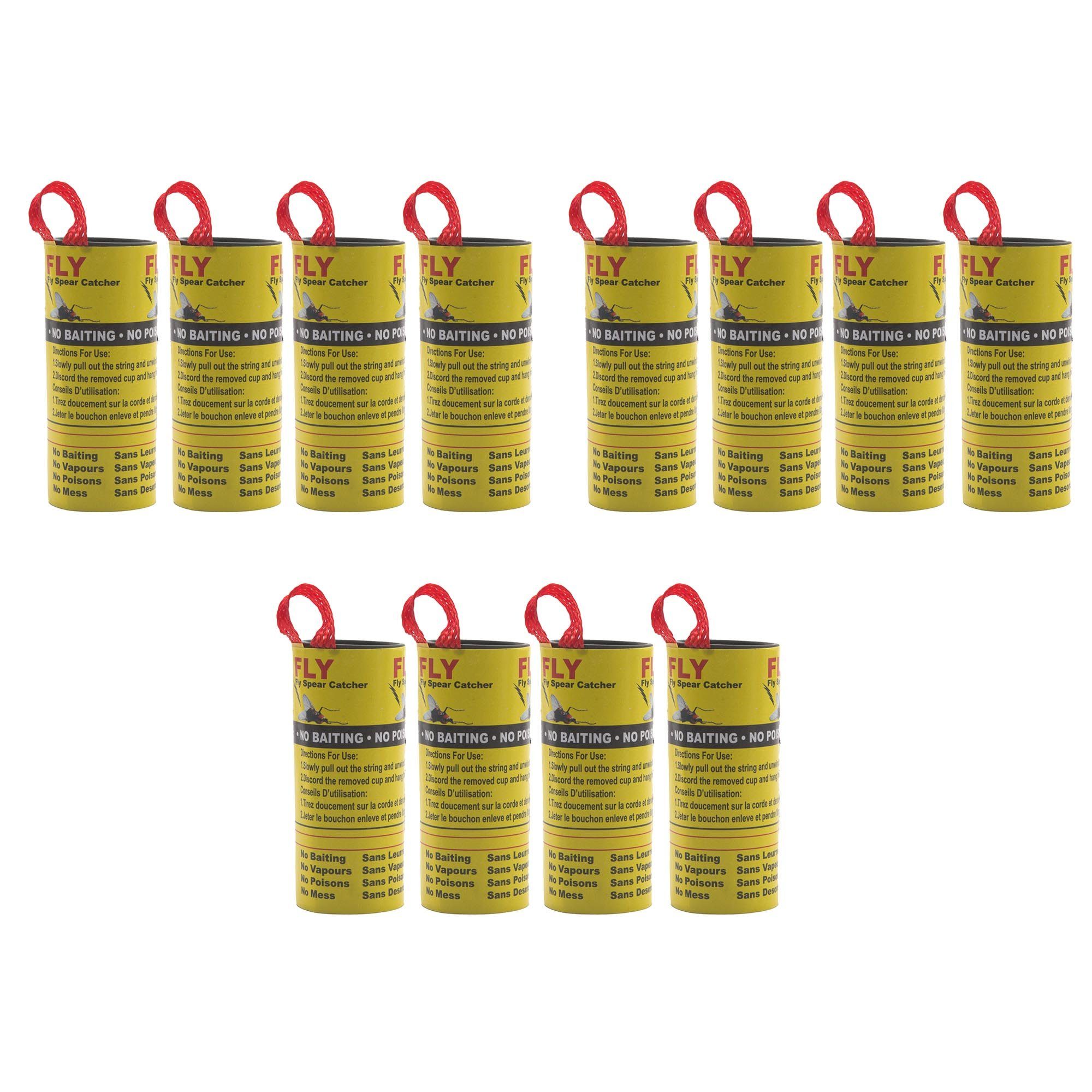 BENSON Insektenschutz-Vorhang 4-20 Fliegenfalle Insektenfalle Klebefalle, (12-St), Fliegenfänger, Leimfalle, Falle, Fliegen