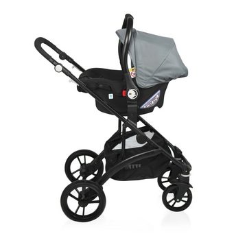 Little World Kinder-Buggy 3-in-1 Kinderwagen City Walker Grau und Schwarz