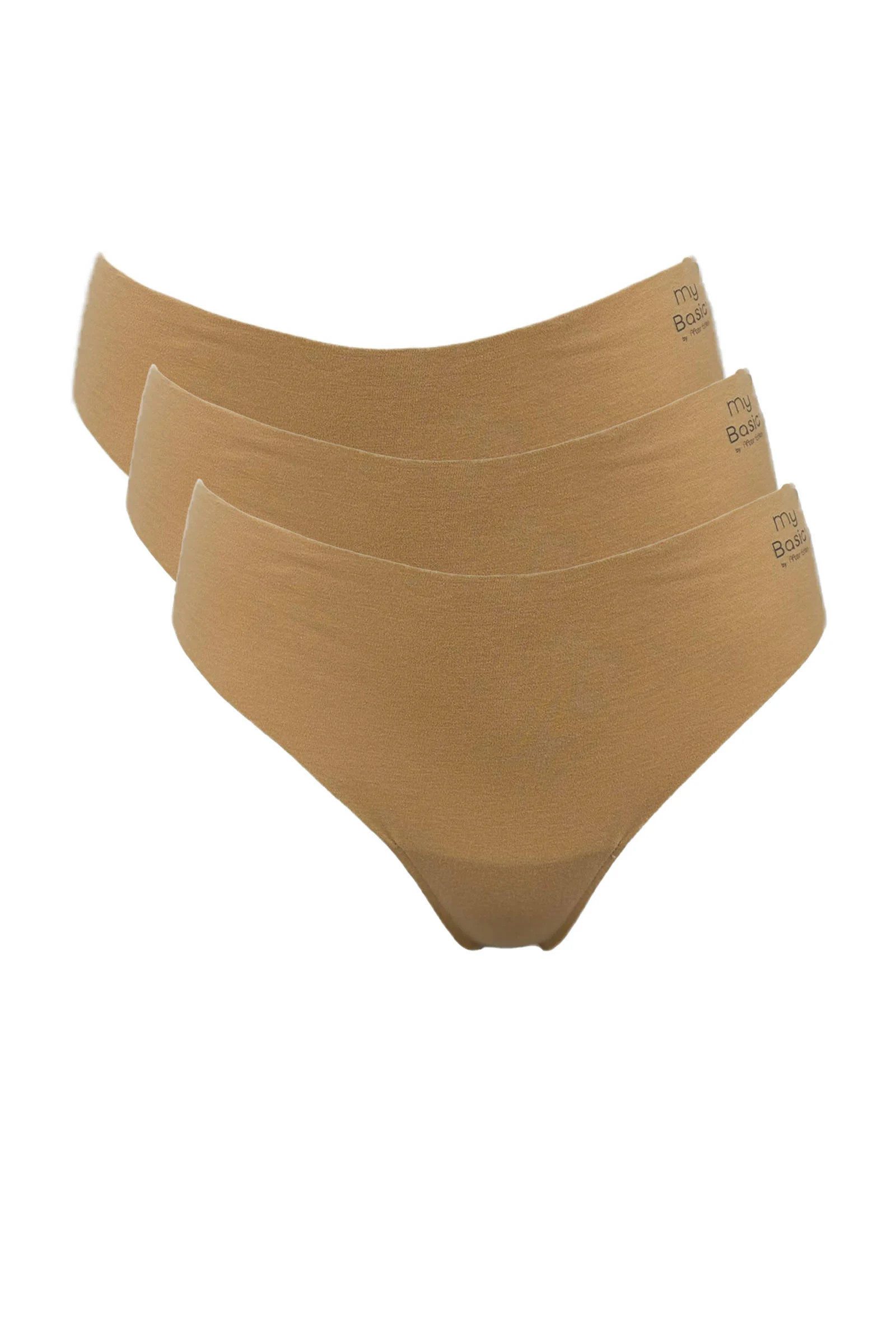 My Basic String Free cut string (3er Pack) basic, eng, elastisch, bequem, weich, mit Logo, Baumwollmix