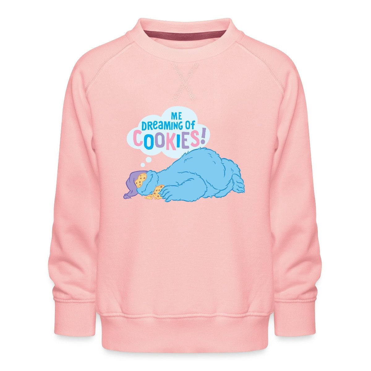 Spreadshirt Sweatshirt Sesamstraße Krümelmonster Traum über Kekse Kinder Premium Pullover (1-tlg)