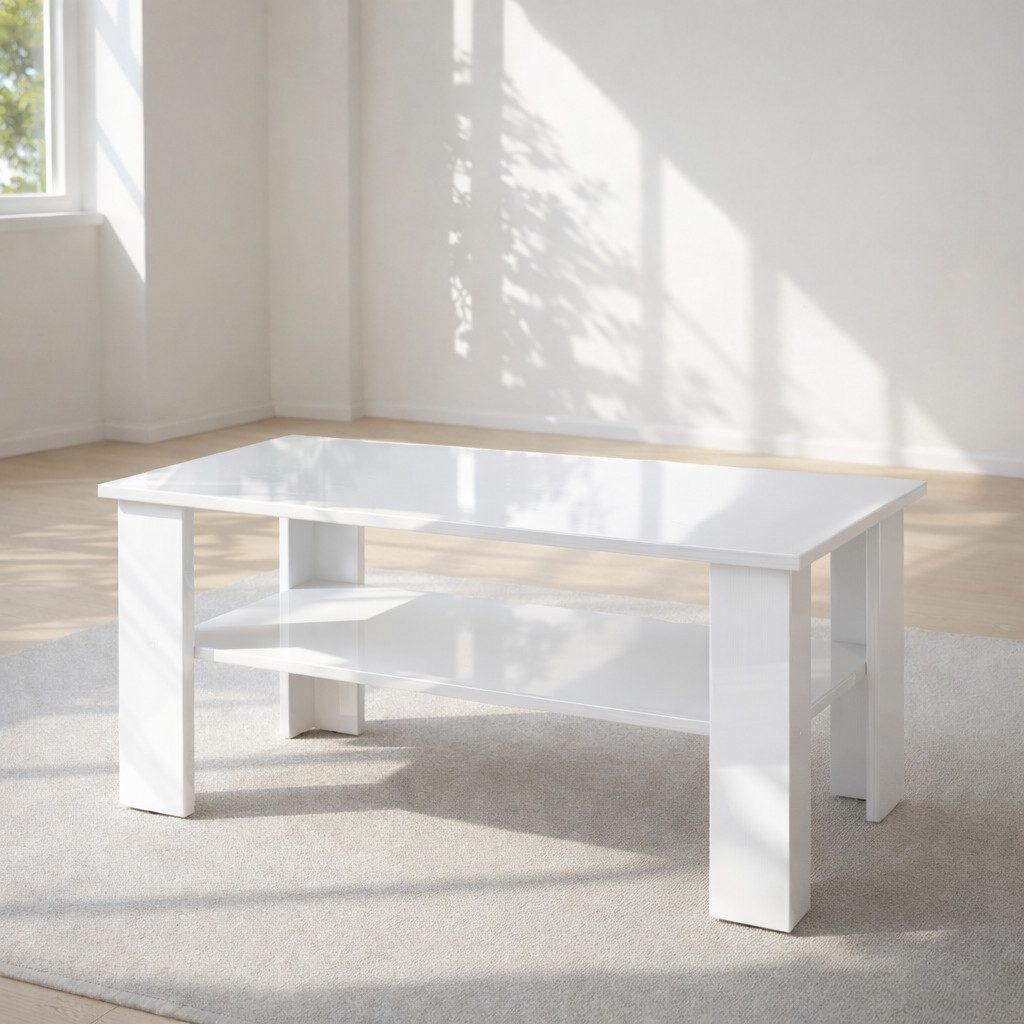 OTTO home Couchtisch CT 2 Wohnzimmertisch, Sofatisch, Beistelltisch, Kaffeetisch, Mit Ablage, quadratisch/rechteckig, weiß Hochglanz oder Artisan-Dekor
