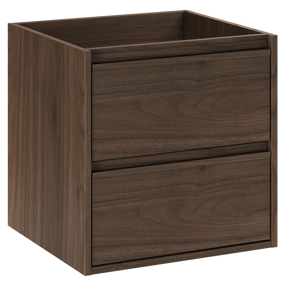 Lomadox Waschbeckenschrank VERZUOLO-56-WALNUT 50 cm breit in Walnuss