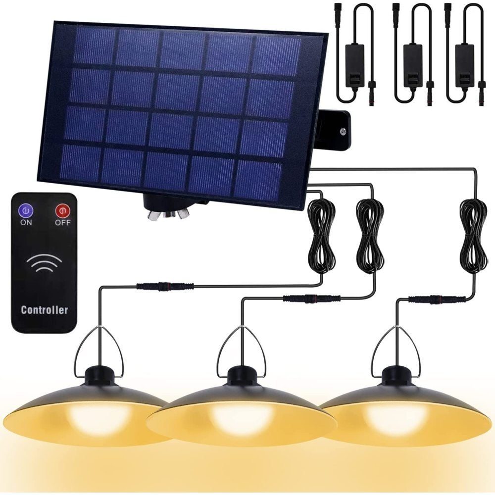 GelldG Wandleuchte Solarlampen für Außen Solar Hängelampe-IP65 wasserdicht