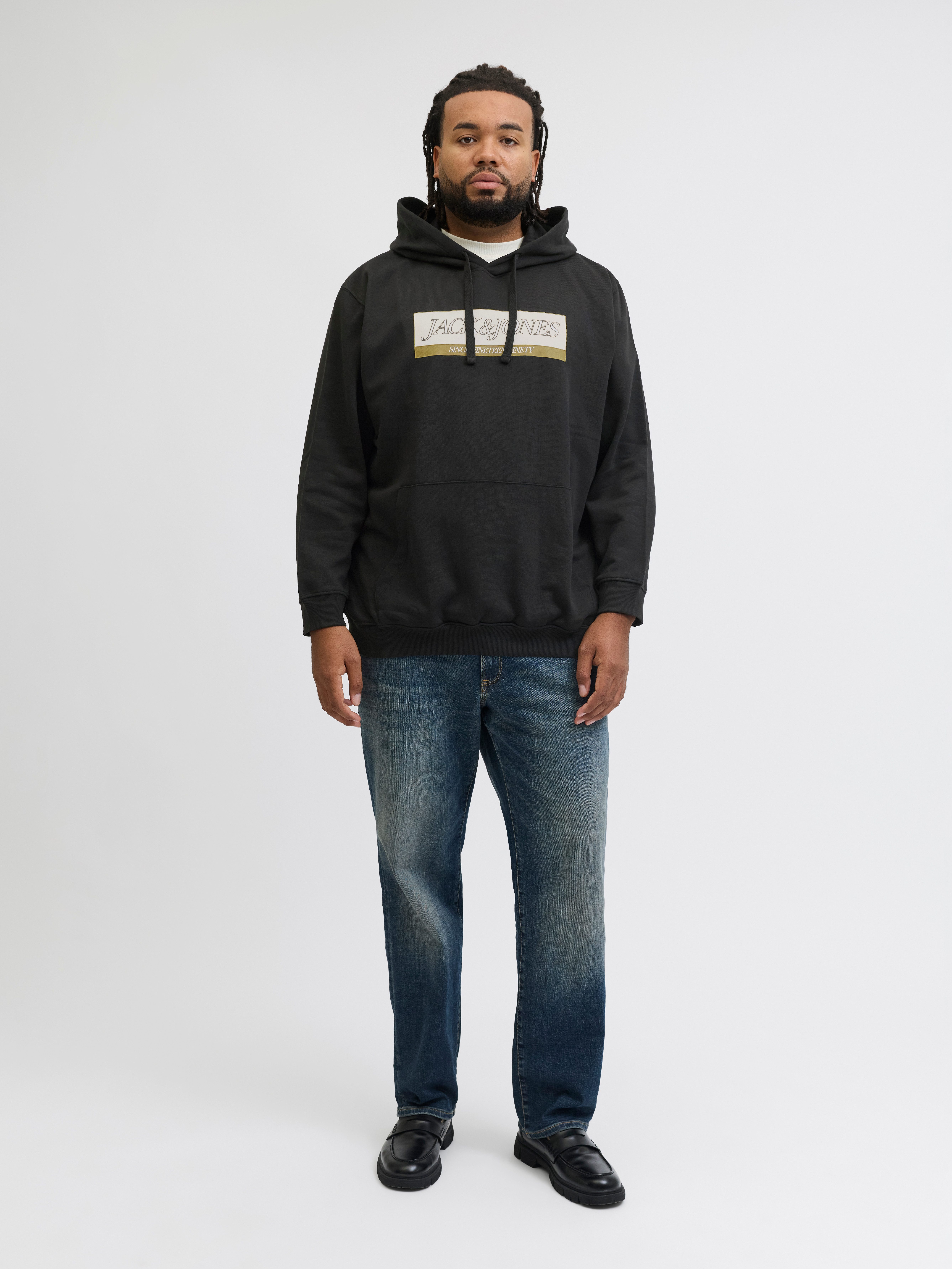Jack & Jones PlusSize Kapuzensweatshirt JORINWOOD BLOCK BRANDING SWEAT HOO PLS – Bild 5 von 5