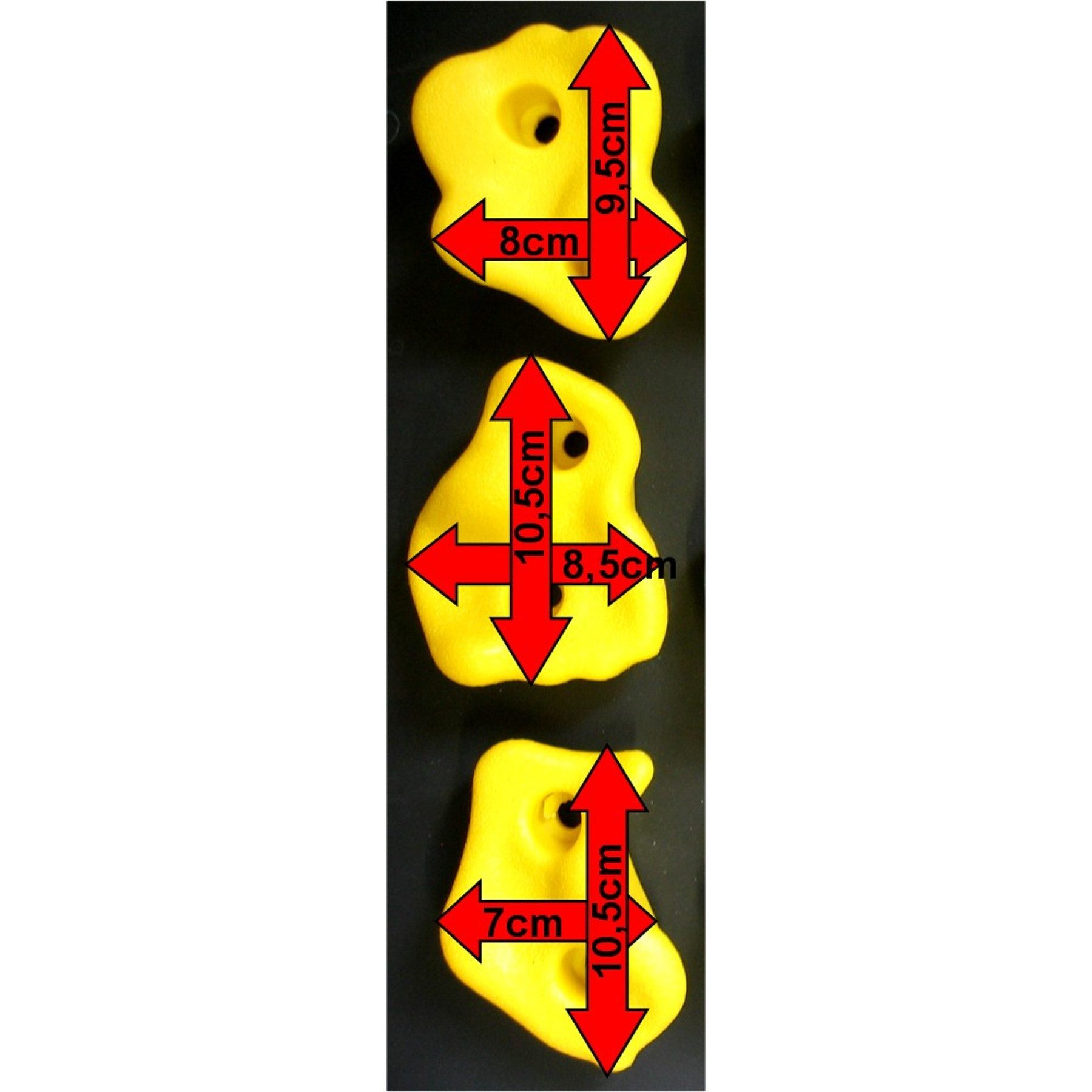 Loggyland Lauflernwagen Klettersteine für Kletterwand Set - Haltegriffe, Klettergriffe, (12-tlg., Set aus 12/24/36/48/60), mit Innensechskantschrauben und Einschlagmuttern