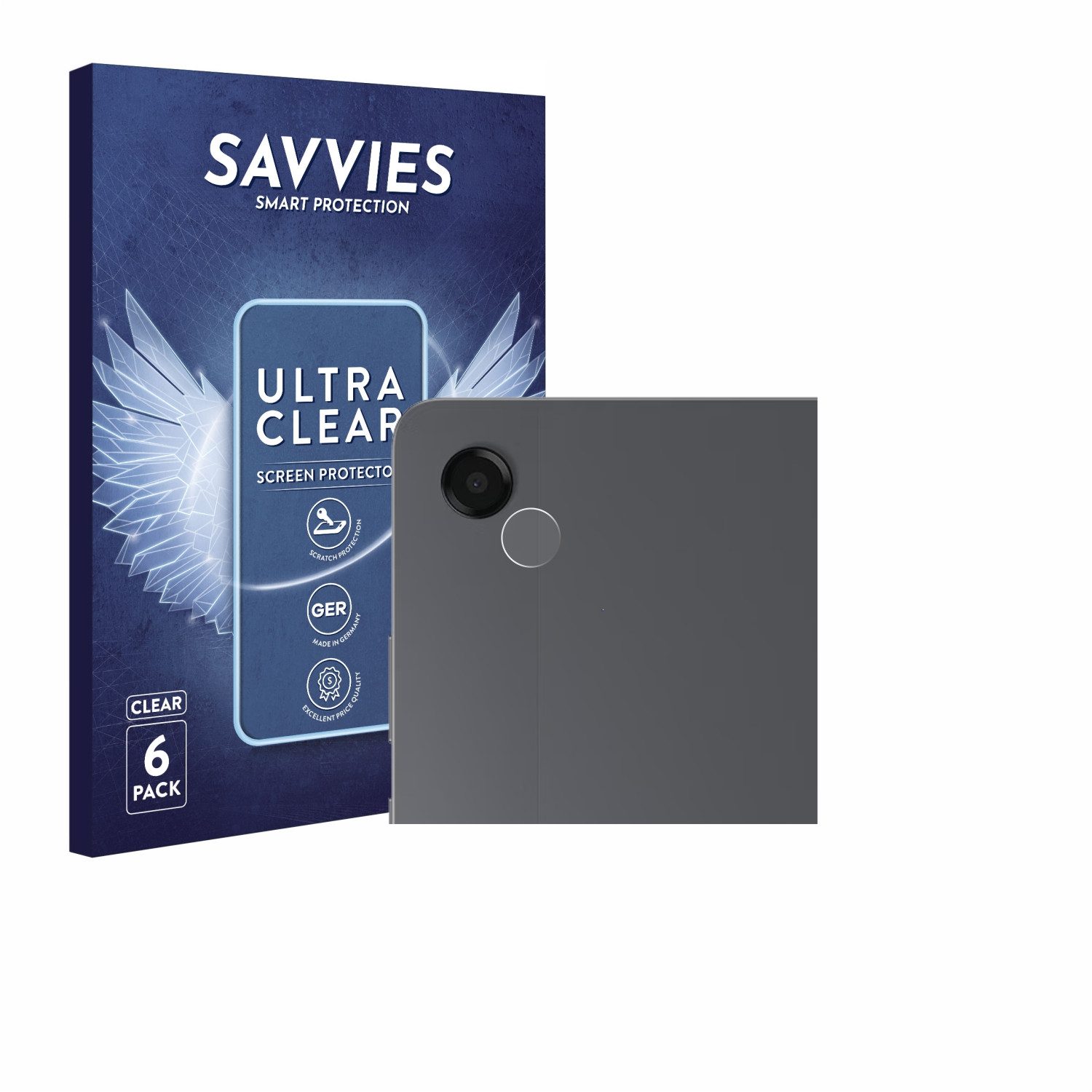 Savvies Displayschutzfolie Schutzfolie für Samsung Galaxy Tab A11 Plus WiFi 11" (NUR Kameraschutz), 6 Stück, Displayschutz Schutz Folie Klar Transparent
