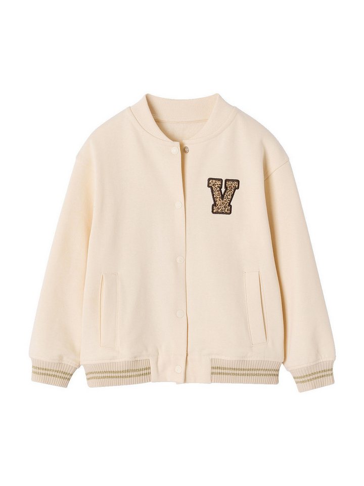 vertbaudet Sweatjacke Mädchen Sweatjacke im College-Look