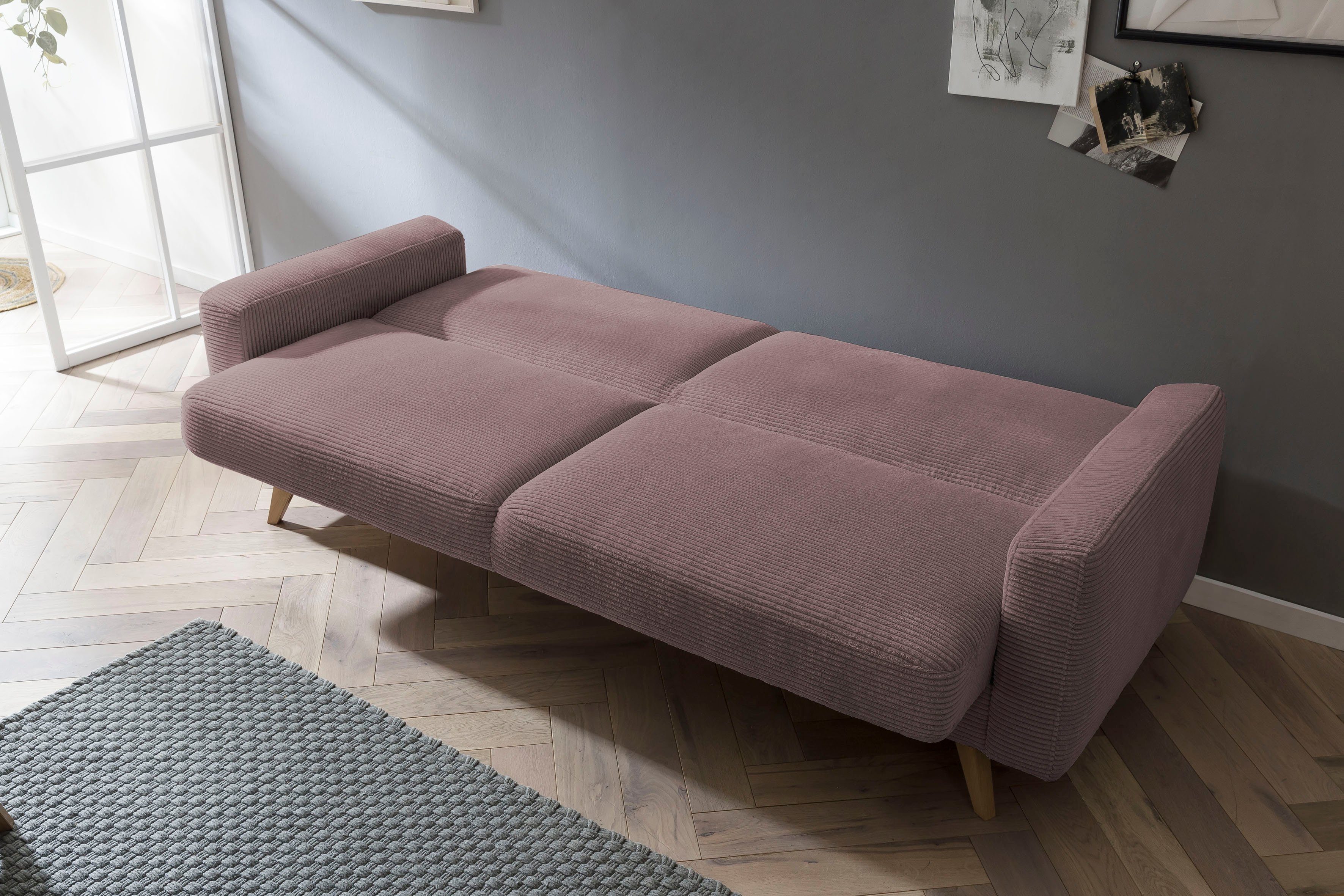 fashion 3-Sitzer sofa und rose Bettfunktion Samso, Bettkasten old Inklusive - exxpo