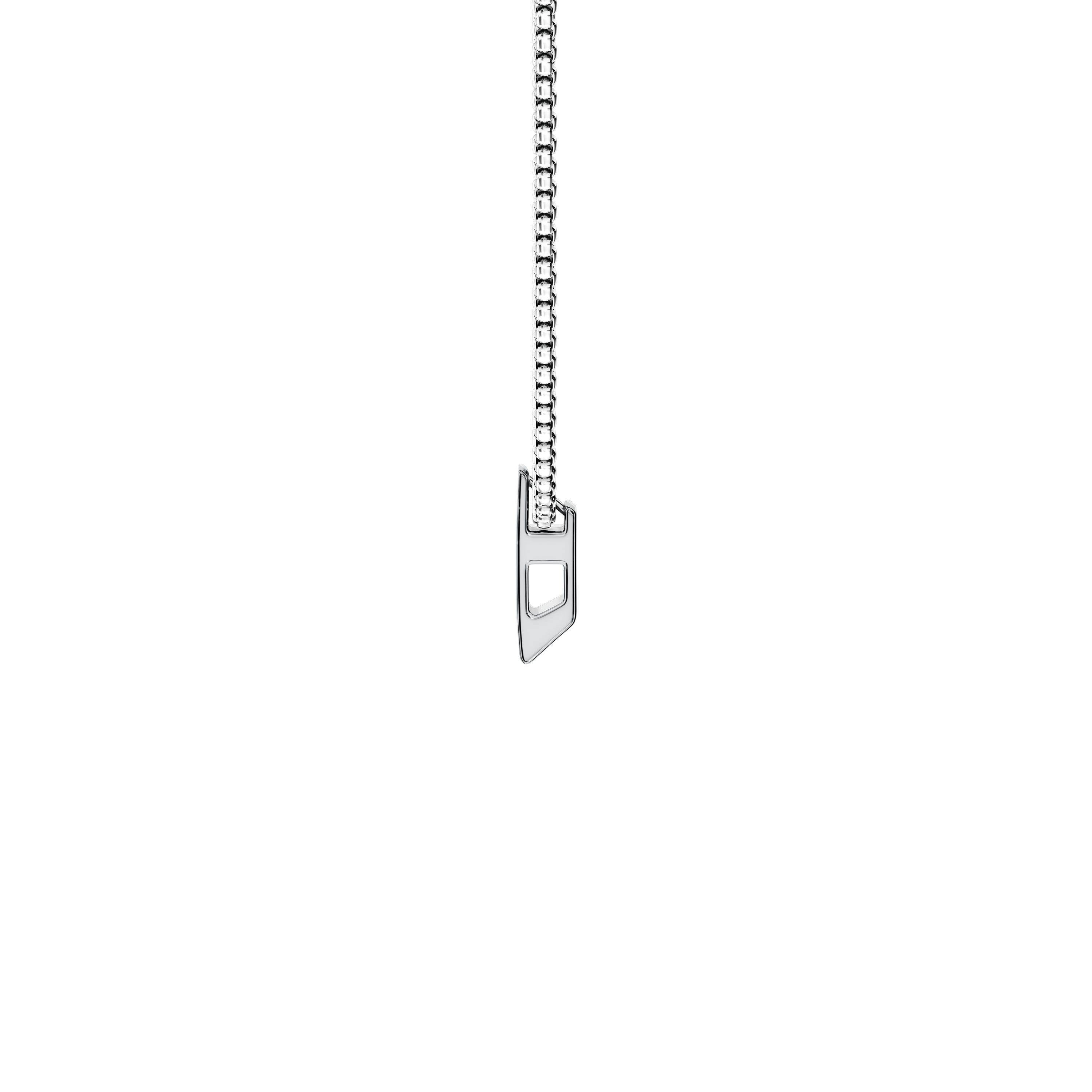 Diesel Kette mit Anhänger Schmuck Geschenk Edelstahl Halsschmuck Halskette D Logo, Emaille