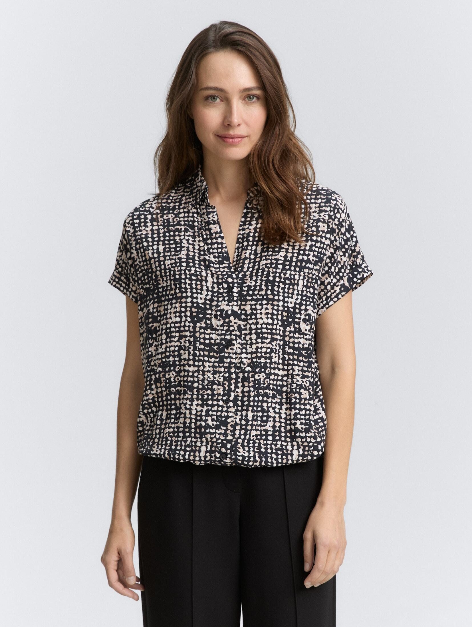 TOM TAILOR Kurzarmbluse Bluse mit Muster günstig online kaufen