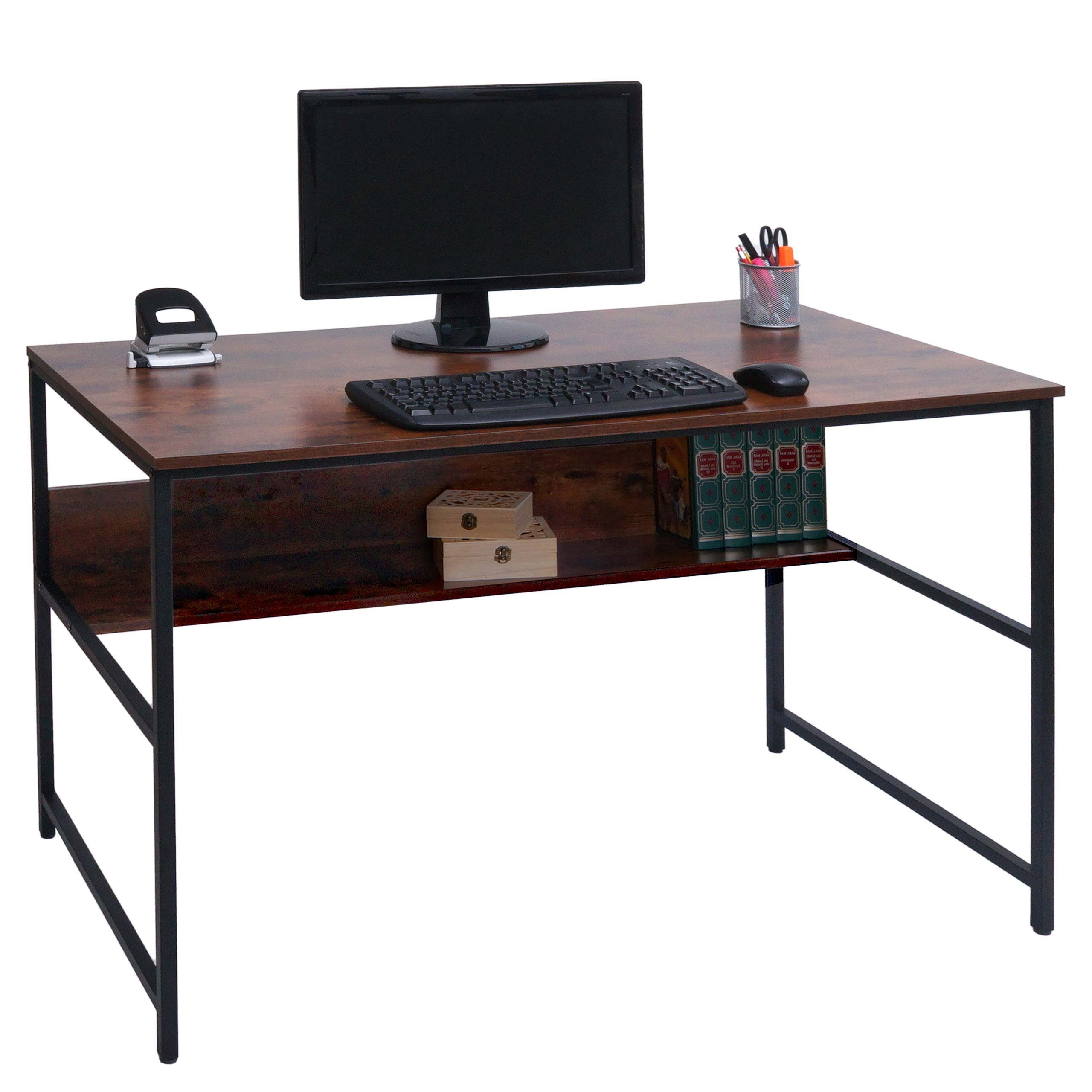 MCW-K80, mit braun Holzoptik | Melaminbeschichtet MCW braun Schreibtisch