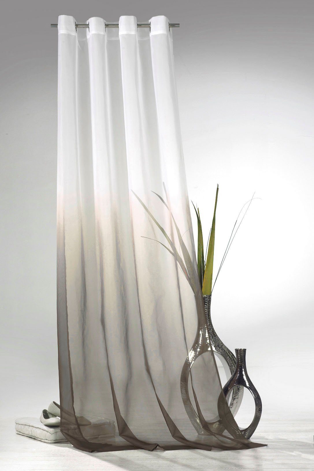 Weckbrodt Vorhang Maischa (1 St), Ösen, transparent, Voile, Voile, transparent mit Farbverlauf, Gardine, Store
