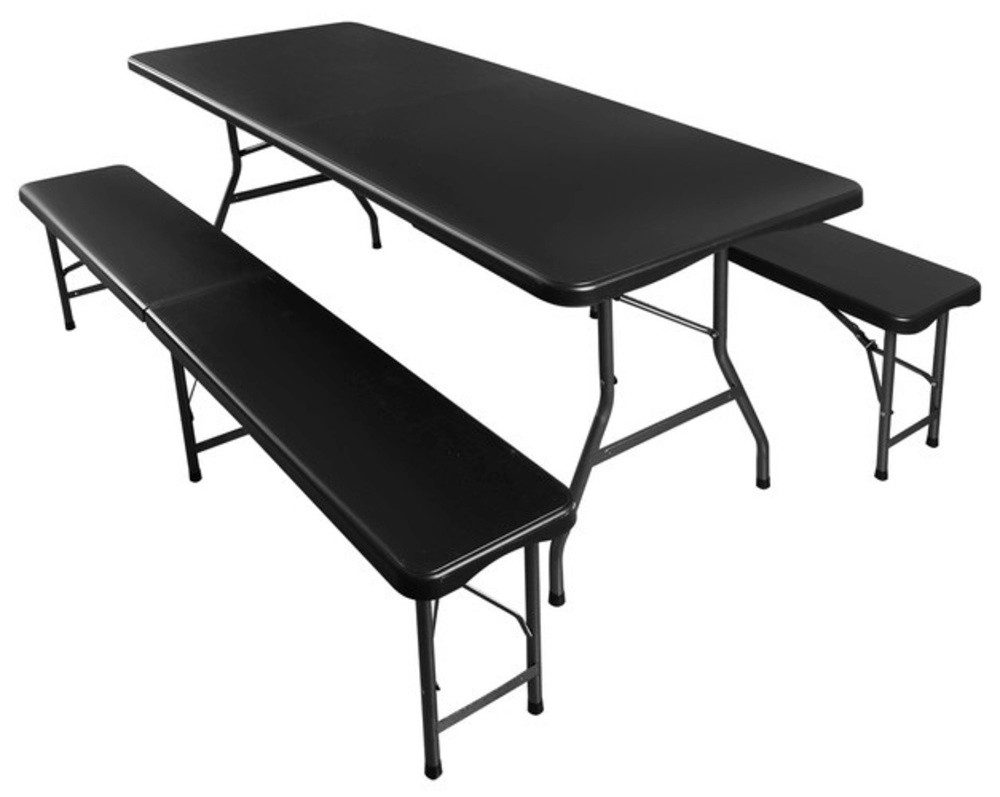 Gardlov Gartentisch Gartenmöbel Bänke Tisch 180 cm (Spar-Set, 1-St., Klappmöbel), Anti-Rutsch-Füße für Stabilität & Bodenschutz vor Kratzern