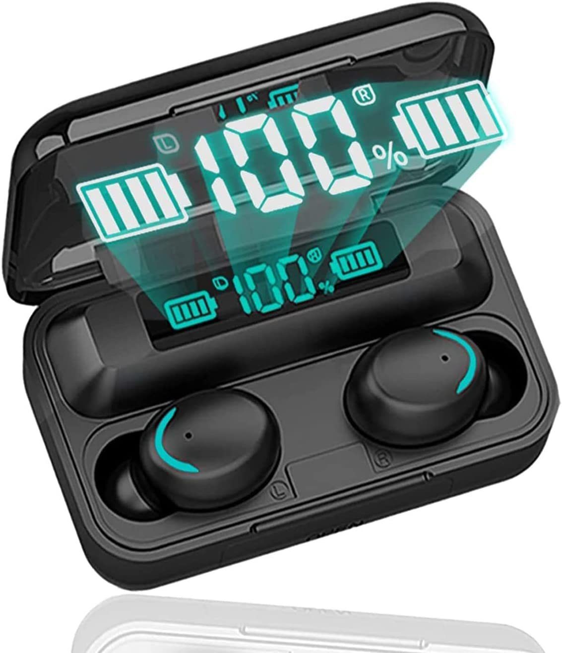 LifeImpree TWS wireless In-Ear-Kopfhörer (IPX7 Wasserdicht, Voice Assistant, Siri, Bluetooth, Wireless, IPX7 wasserdichte Ohrhörer, Kabellos Kopfhörer) schwarz