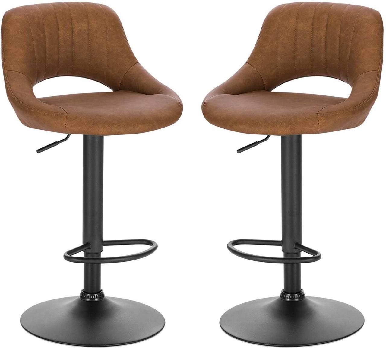 Woltu Barhocker (2 St), 360° drehbar höhenverstellbar aus Kunstleder&Metall günstig online kaufen