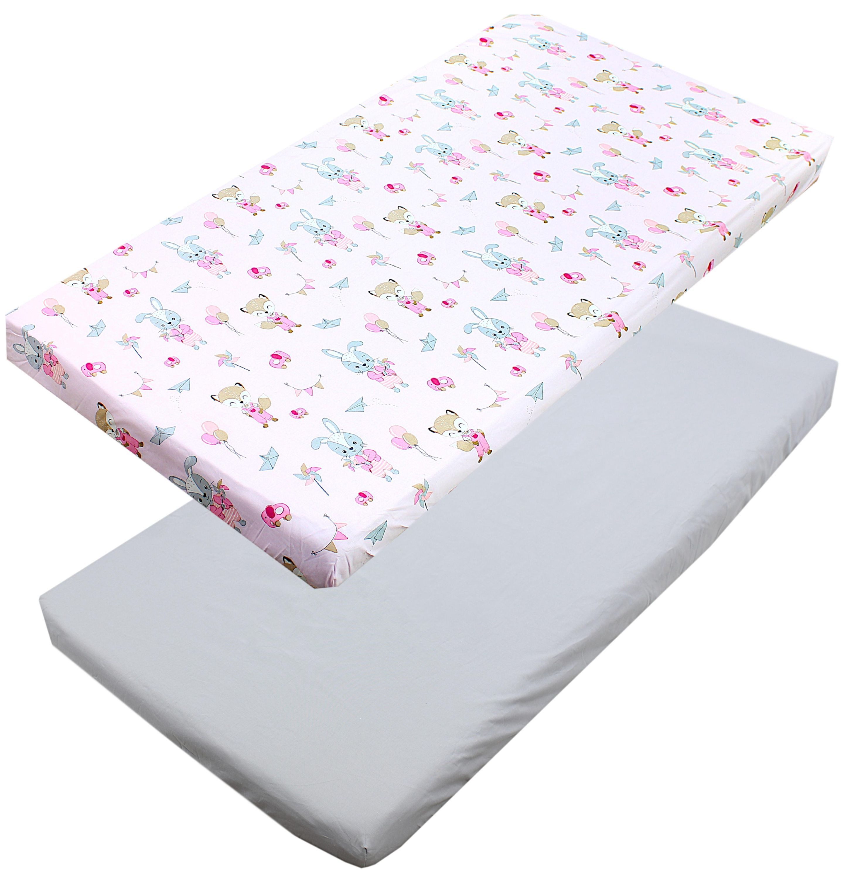 TupTam Spannbettlaken Baby Spannbettlaken Spannbetttuch für Babybett Kinderbett 2er Pack