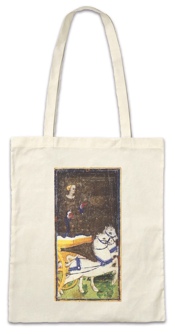 Beuteltasche Tarot Arcanum Chariot Stofftasche Karte Karten Card Voddoo Der Wagen