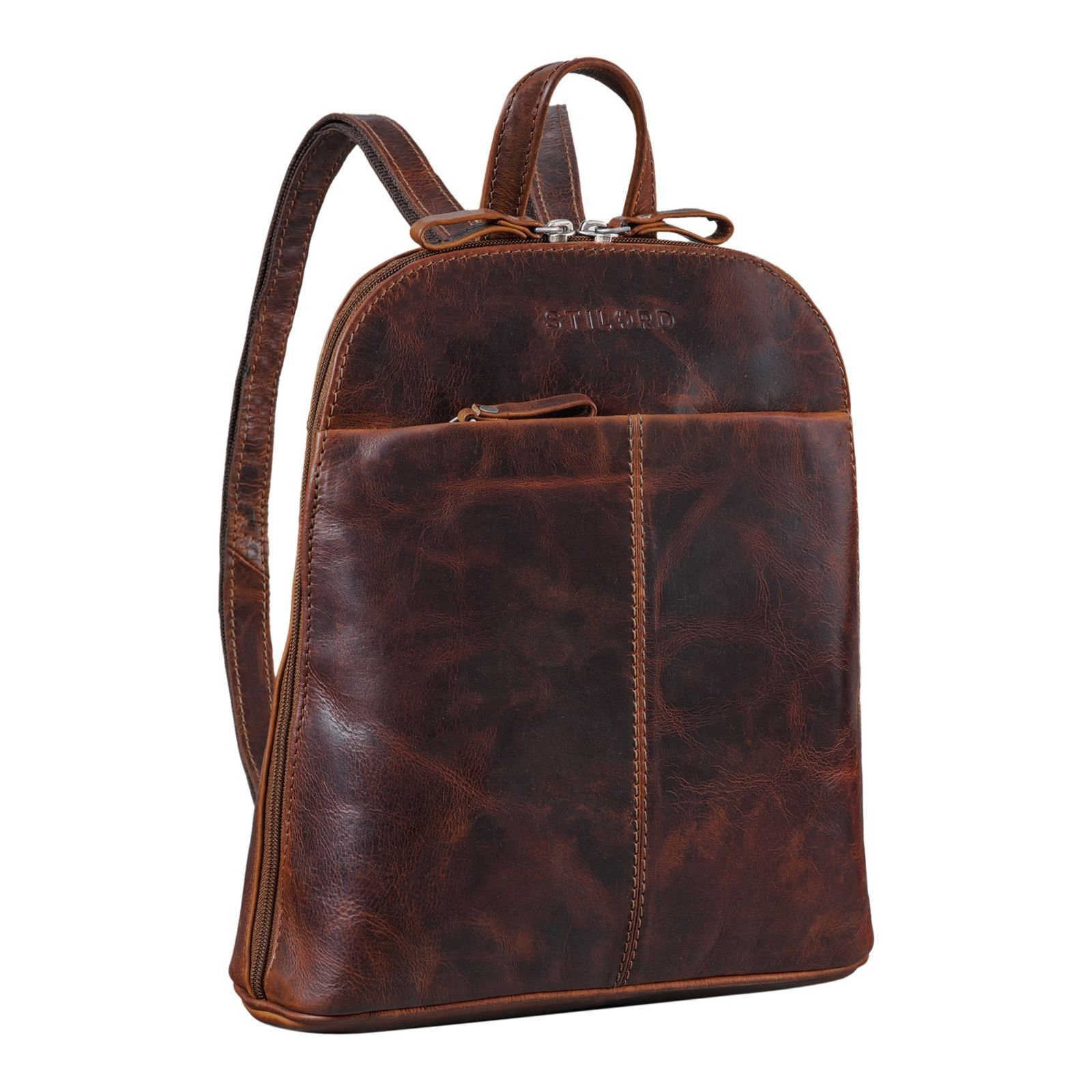 Cityrucksack "Olivia" City Rucksack Damen Leder Rucksackhandtasche Daypack