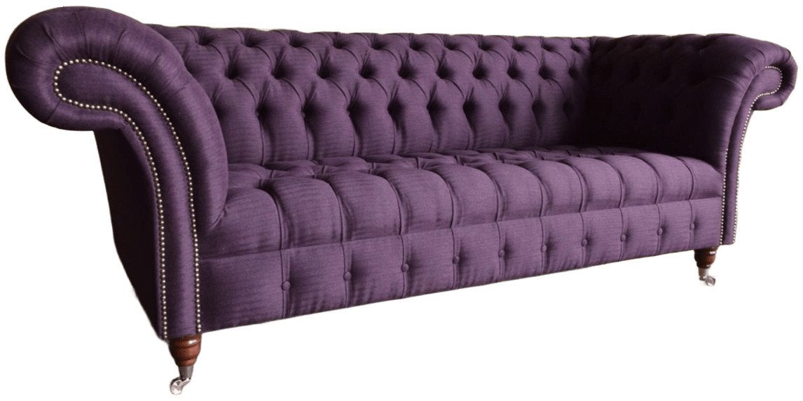 Xlmoebel Chesterfield-Sofa Chesterfield-Sofa mit Schlaffunktion und hochwertigem Textilbezug, 3-Sitzer 1 Teile, Hergestellt in Europa