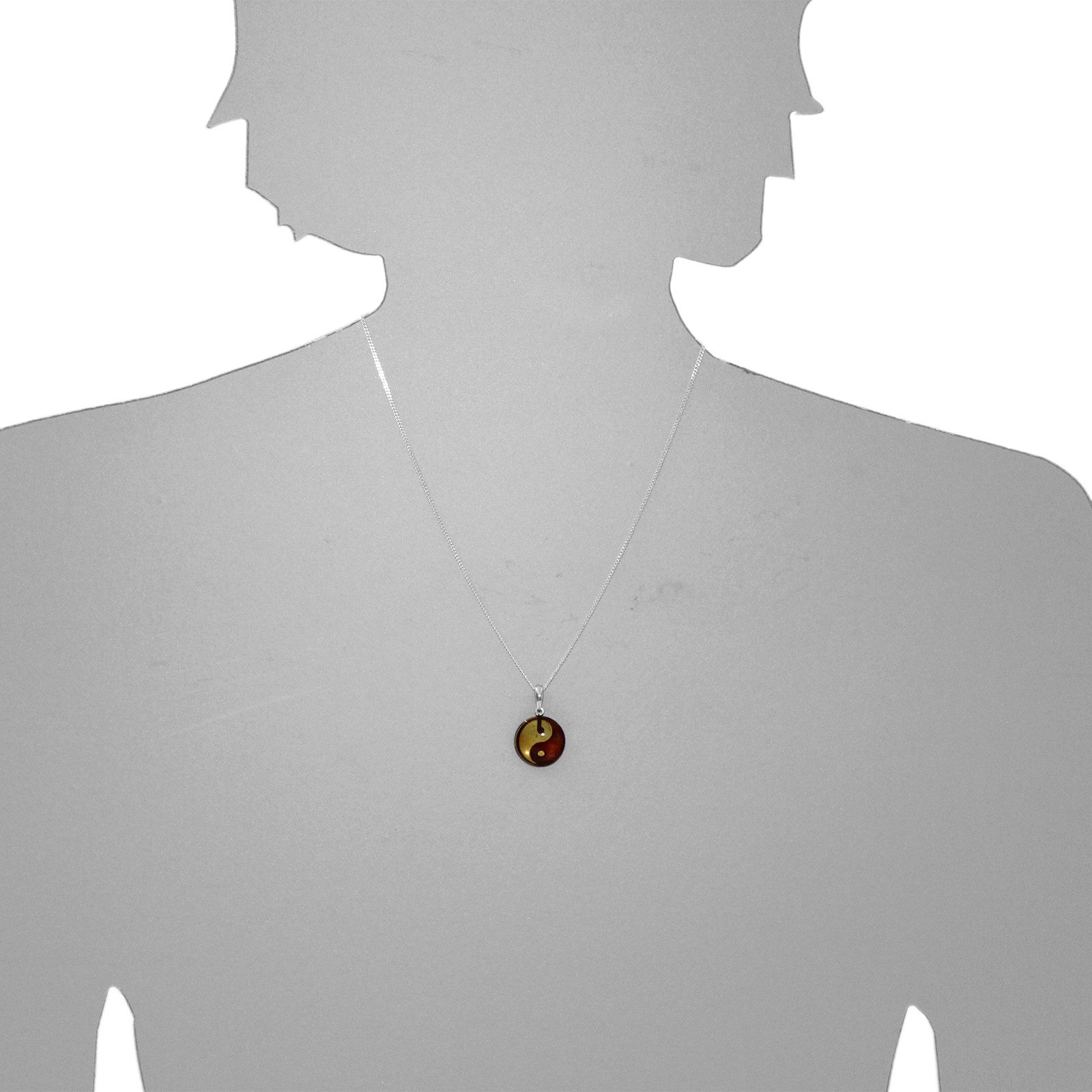 OSTSEE-SCHMUCK Kette mit Anhänger Ostsee-Schmuck Kette mit Anhänger Yin-Yan günstig online kaufen