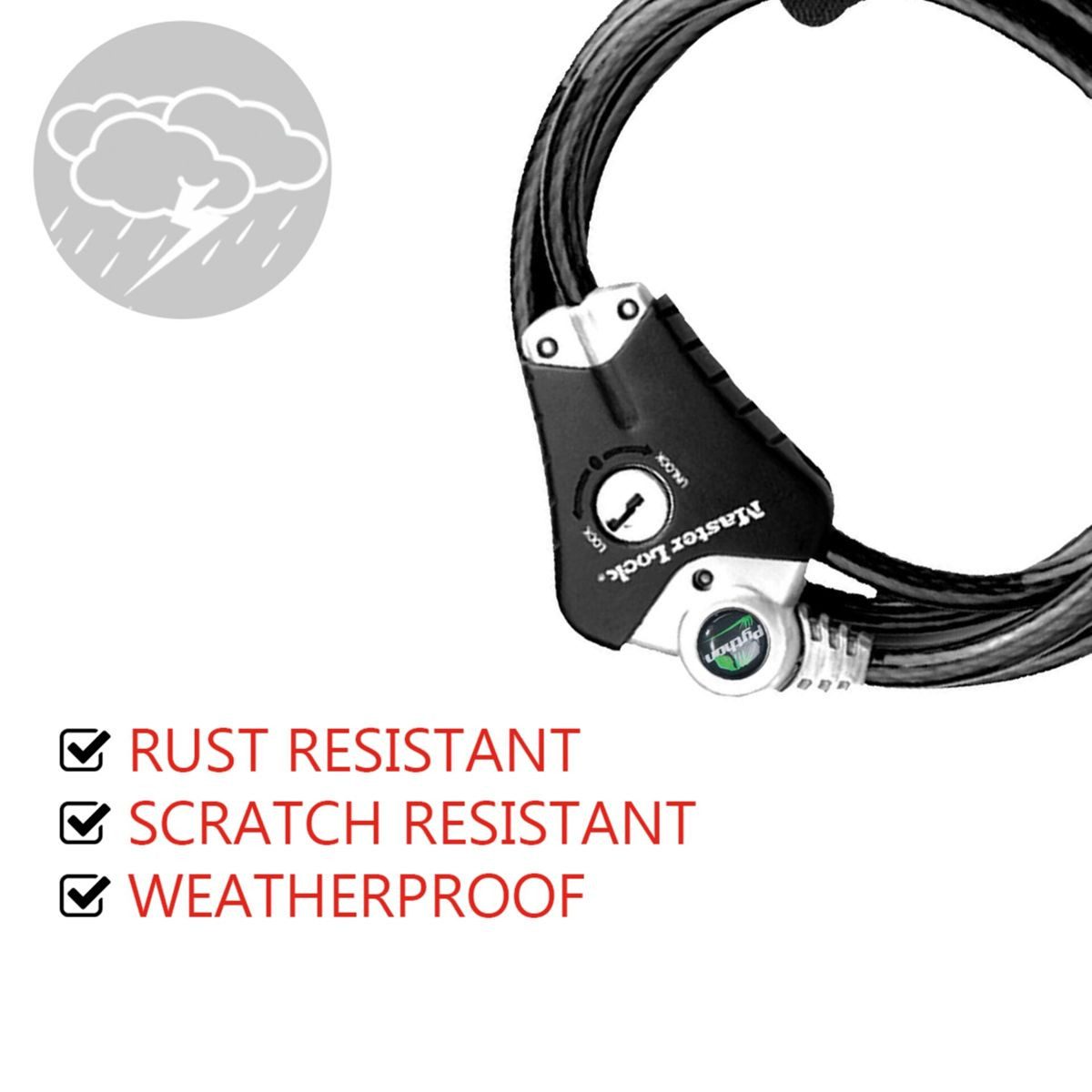 Master Lock Zahlenkabelschloss Python anpassbares Kabelschloss 10mm 8428EURDPRO