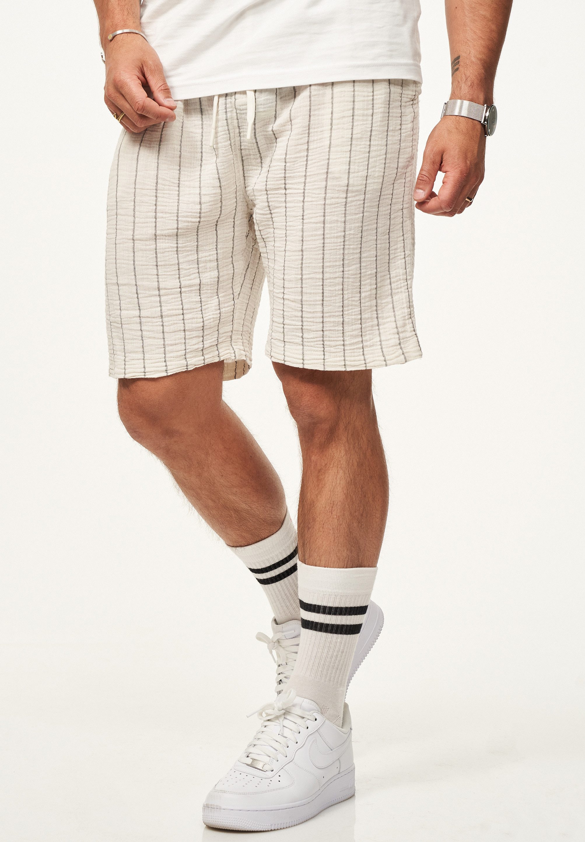 CARISMA Shorts für Herren als luftig leichte Sommershorts im Streifen Crink günstig online kaufen