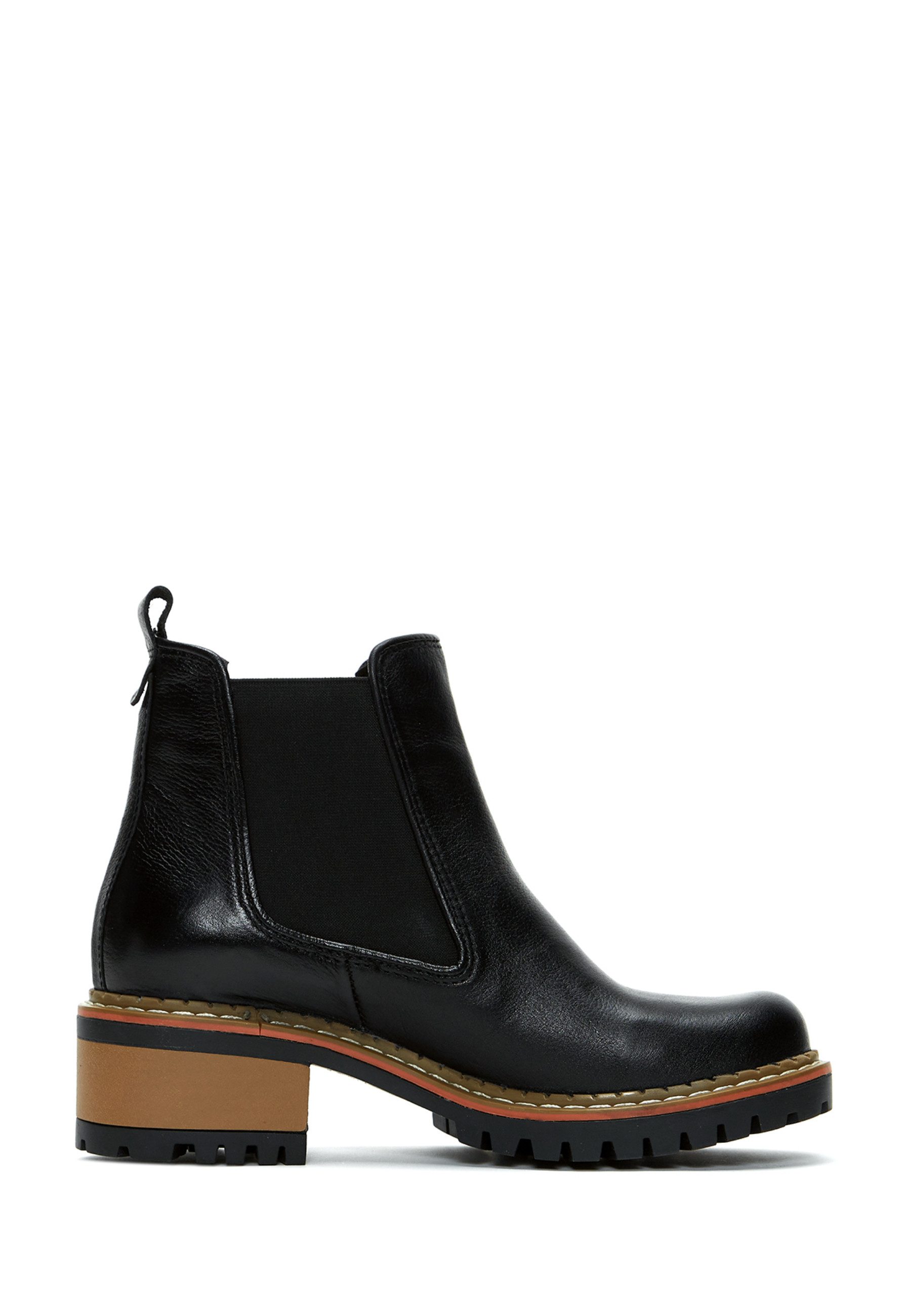 Derimod Chelsea-Stiefel aus Leder Chelseaboots Stofffutter, TPU Sohle, Absatz 3 cm