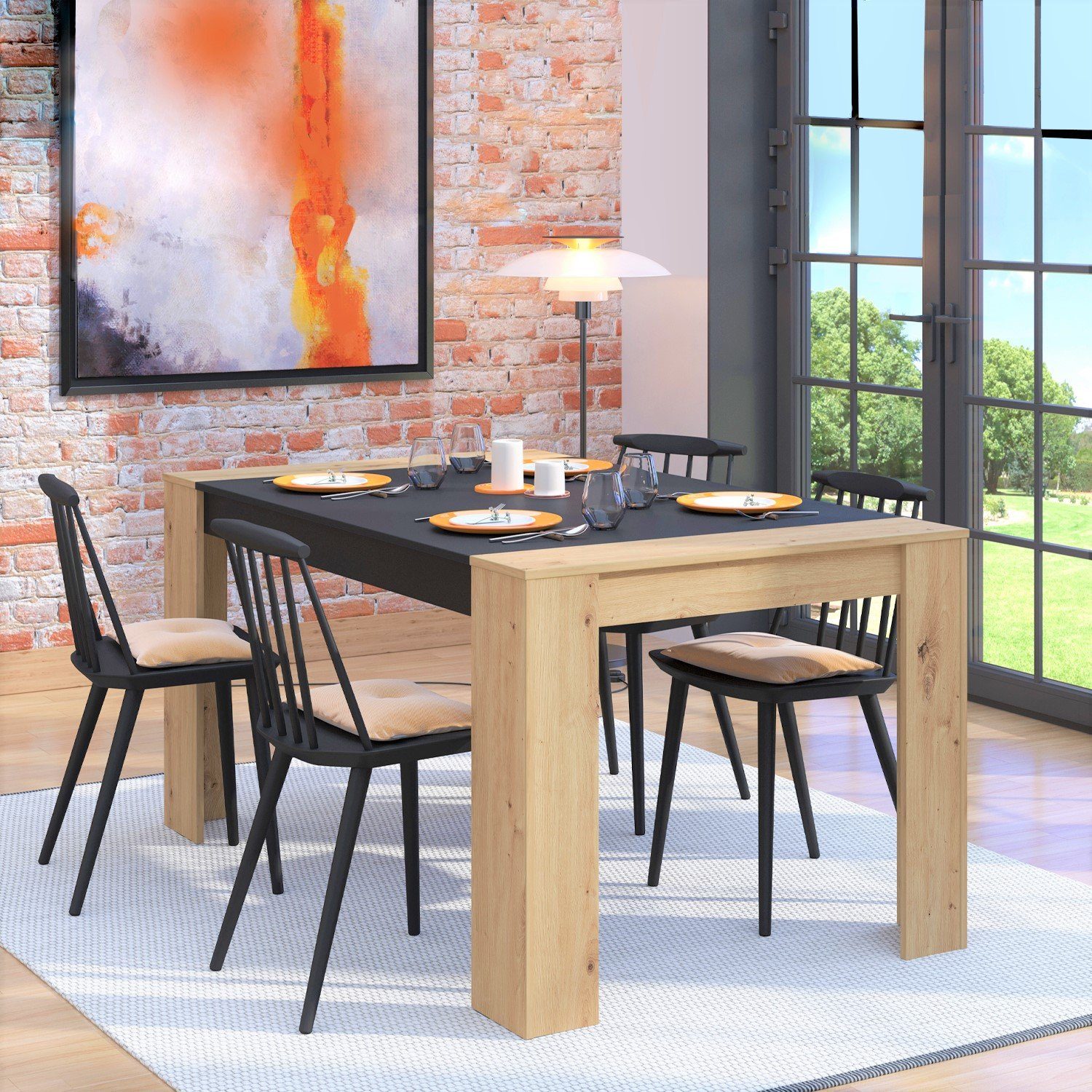 154x90 Homestyle4u (kein Küchentisch Esszimmertisch Set) Esstisch Tisch