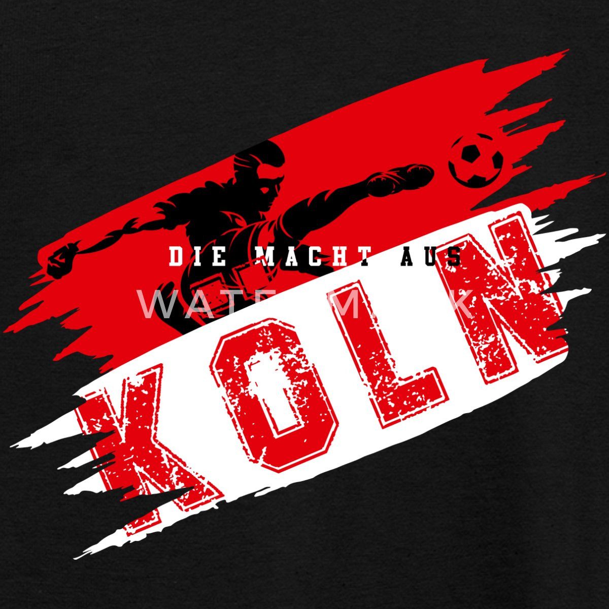 Spreadshirt T-Shirt Die Macht Aus Köln Rot-Weiß Fußball Fan Kinder T-Shirt (1-tlg)