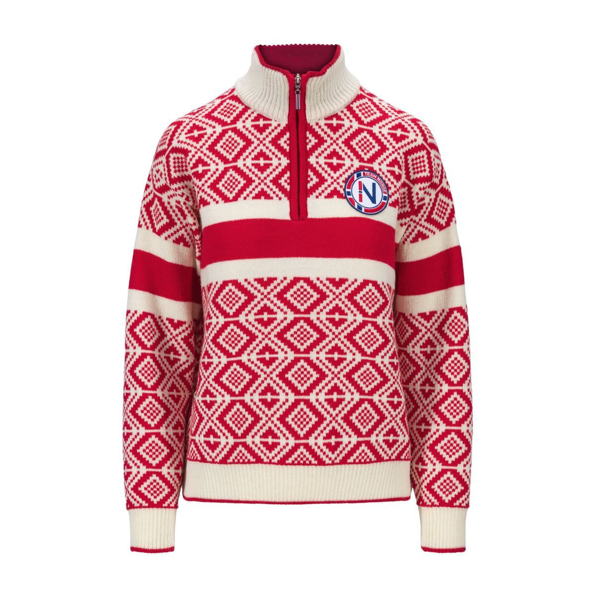 Dale of Norway Fleecepullover Team Norway Cortina Fem. Sweater Eleganter Damenpullover aus hochwertiger norwegischer Wolle