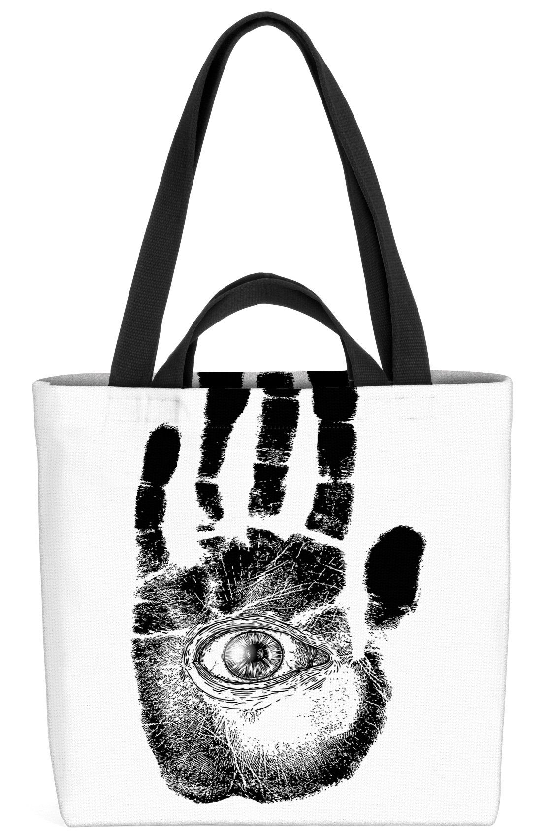 VOID Henkeltasche (1-tlg), Vorhersehung Auge Hand Vision Sehen Greifen Tastsinn Voraussicht Blic