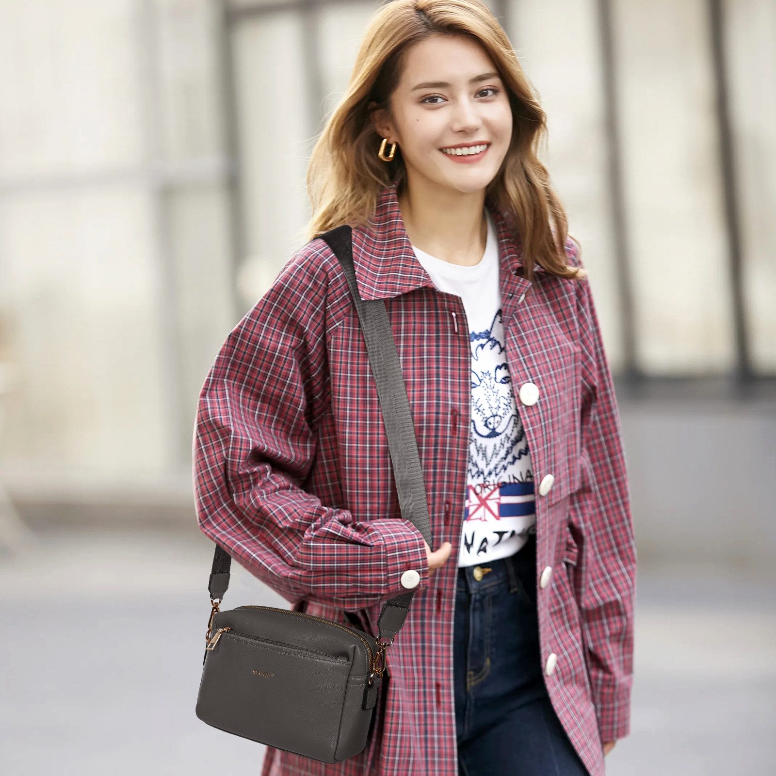 TAN.TOMI Umhängetasche Damen Handy Umhängetasche, Crossbody Schultertasche günstig online kaufen