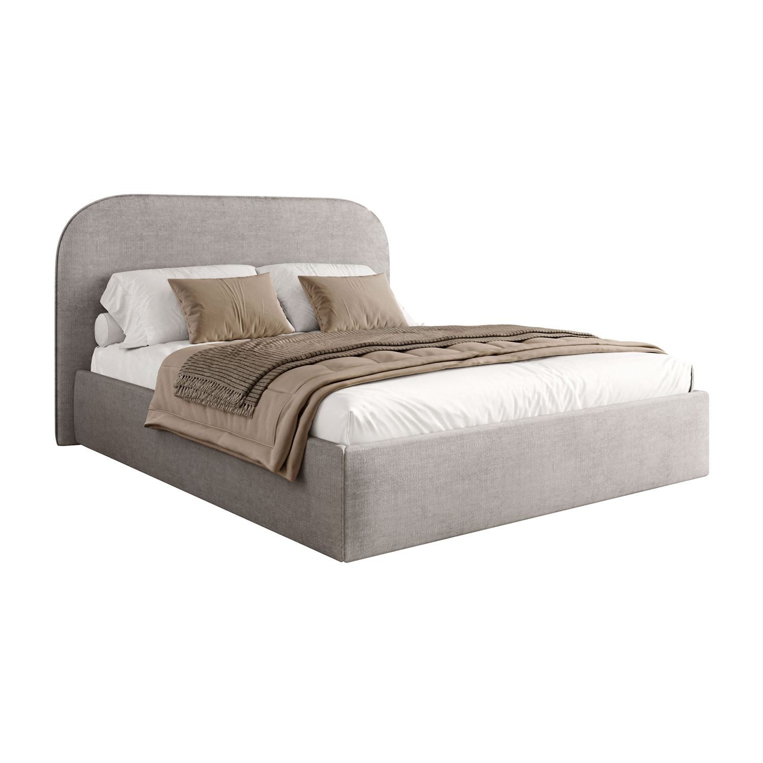 Lookway Polsterbett OLIMPIA mit Bettkasten (Bett mit Metallgestell)