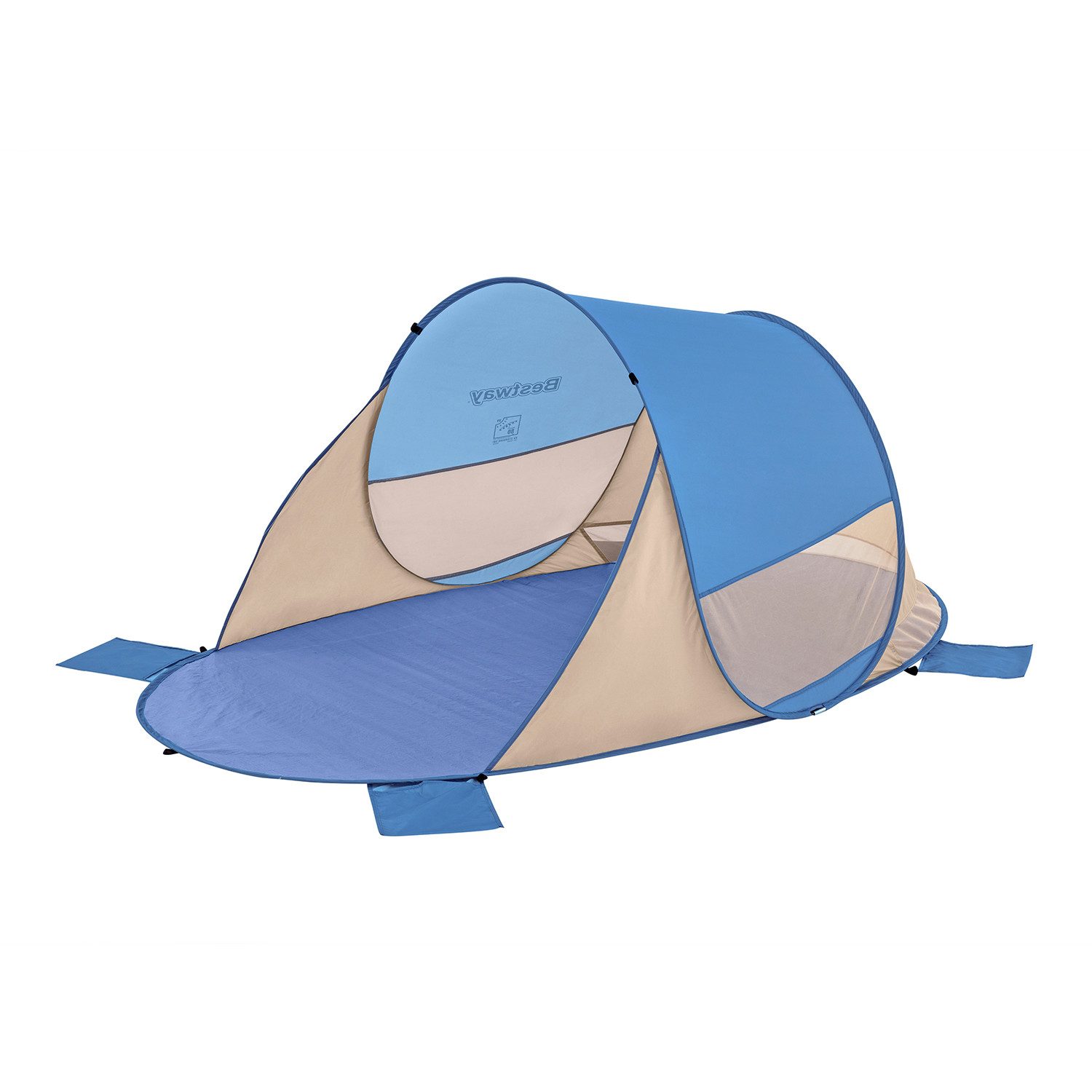 Bestway Strandmuschel Beach Quick 2, Personen: 2 (Packung, 1 tlg., 200 x 120 x 90 cm), UPF 80 Sonnenschutz, Inkl. Tragetasche