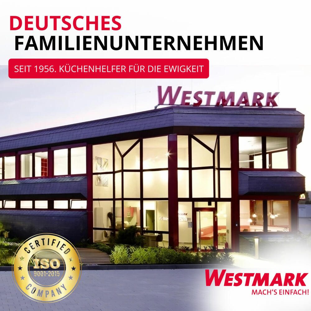 WESTMARK Sparschäler Quick-Spezial, Grob gezackte Edelstahl-Klinge, Gemüseschäler, Made in Germany, rostfrei