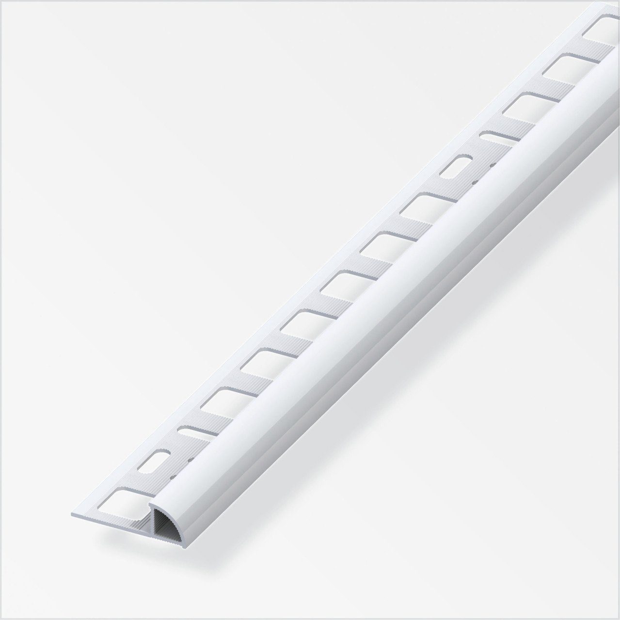 alfer Profil alfer Viertelkreisprofil PVC glatt grau glänzend