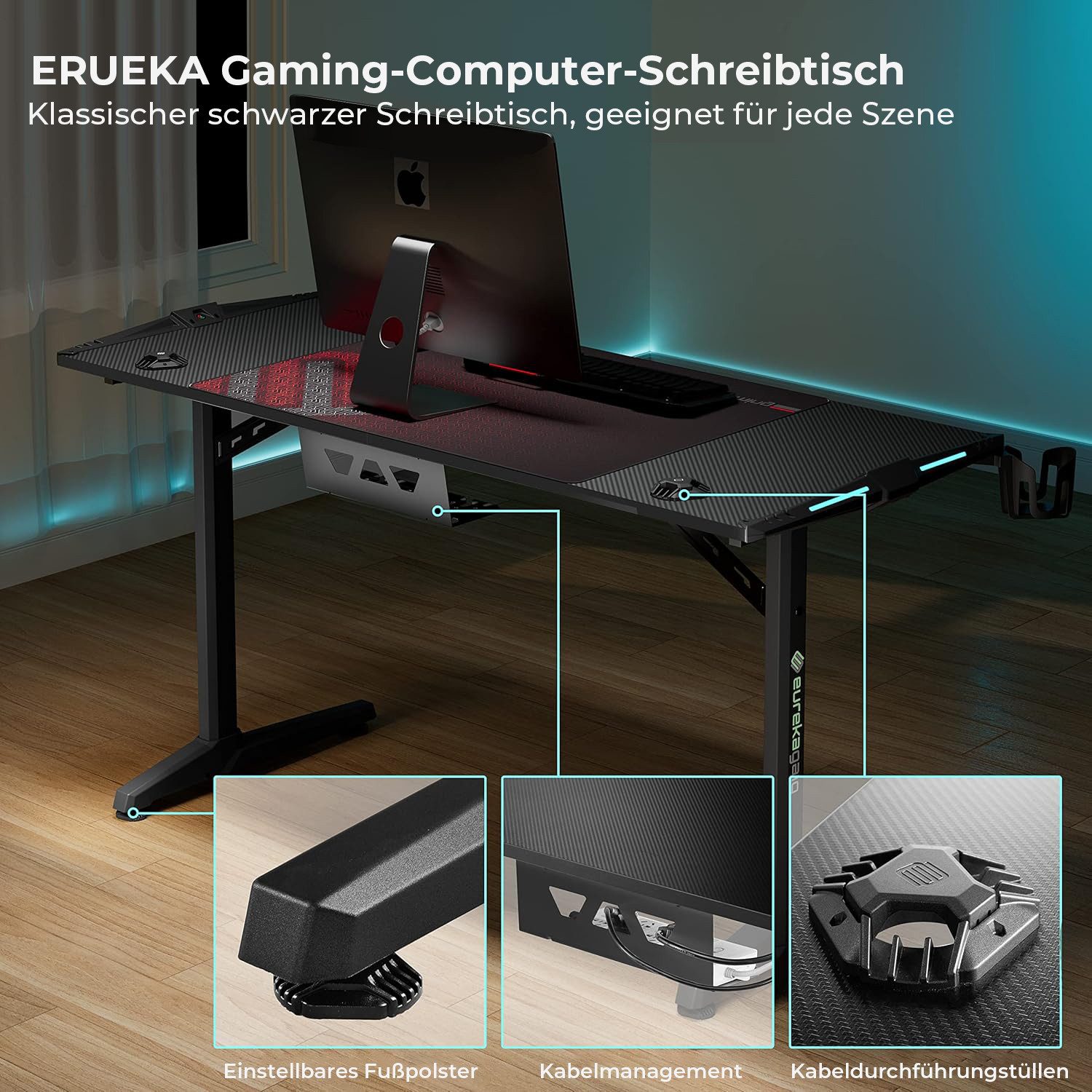 EE EUREKA ERGONOMIC Gamingtisch Computertisch mit günstig online kaufen