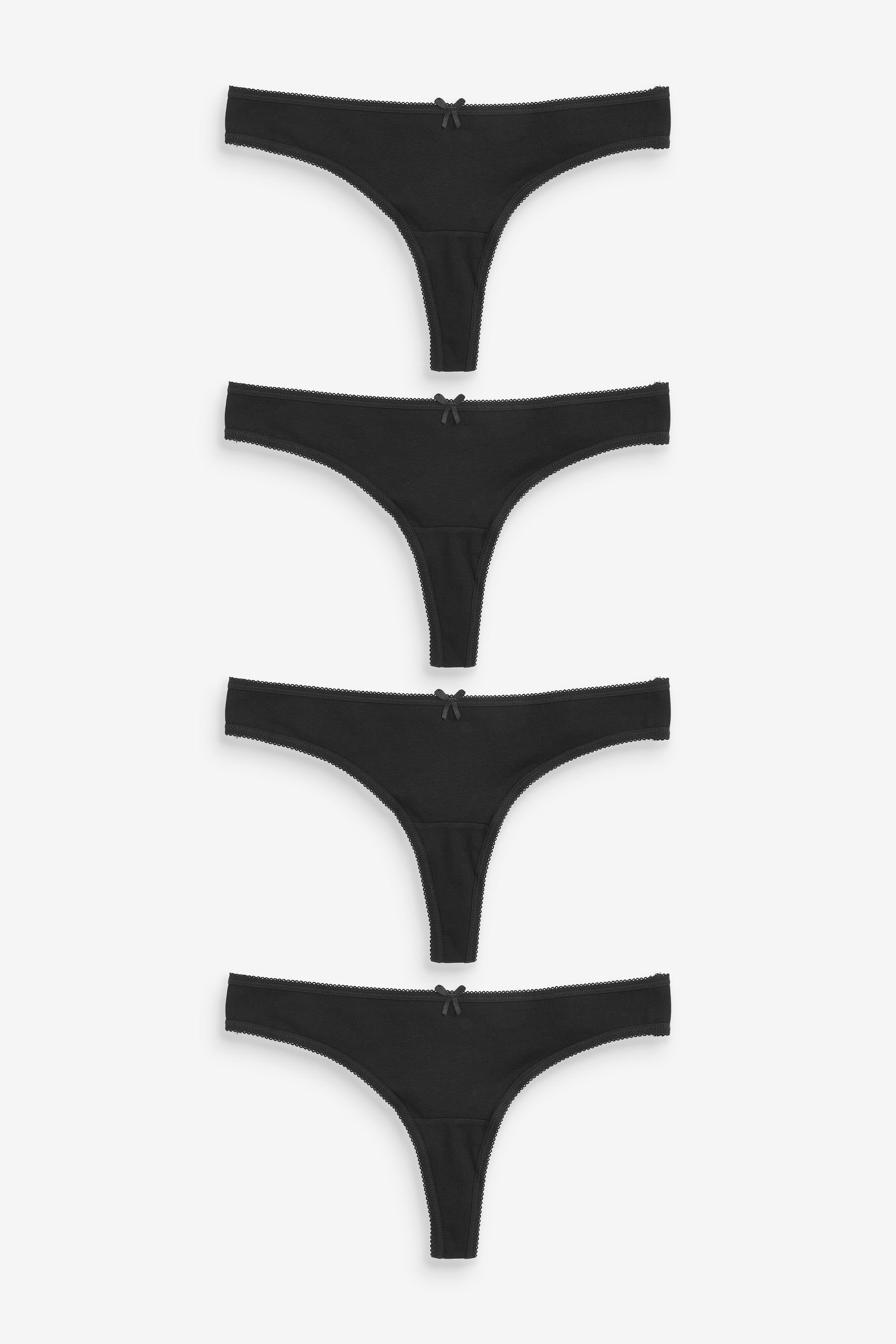 String Slips mit hohem Baumwollanteil, 4er-Pack-String